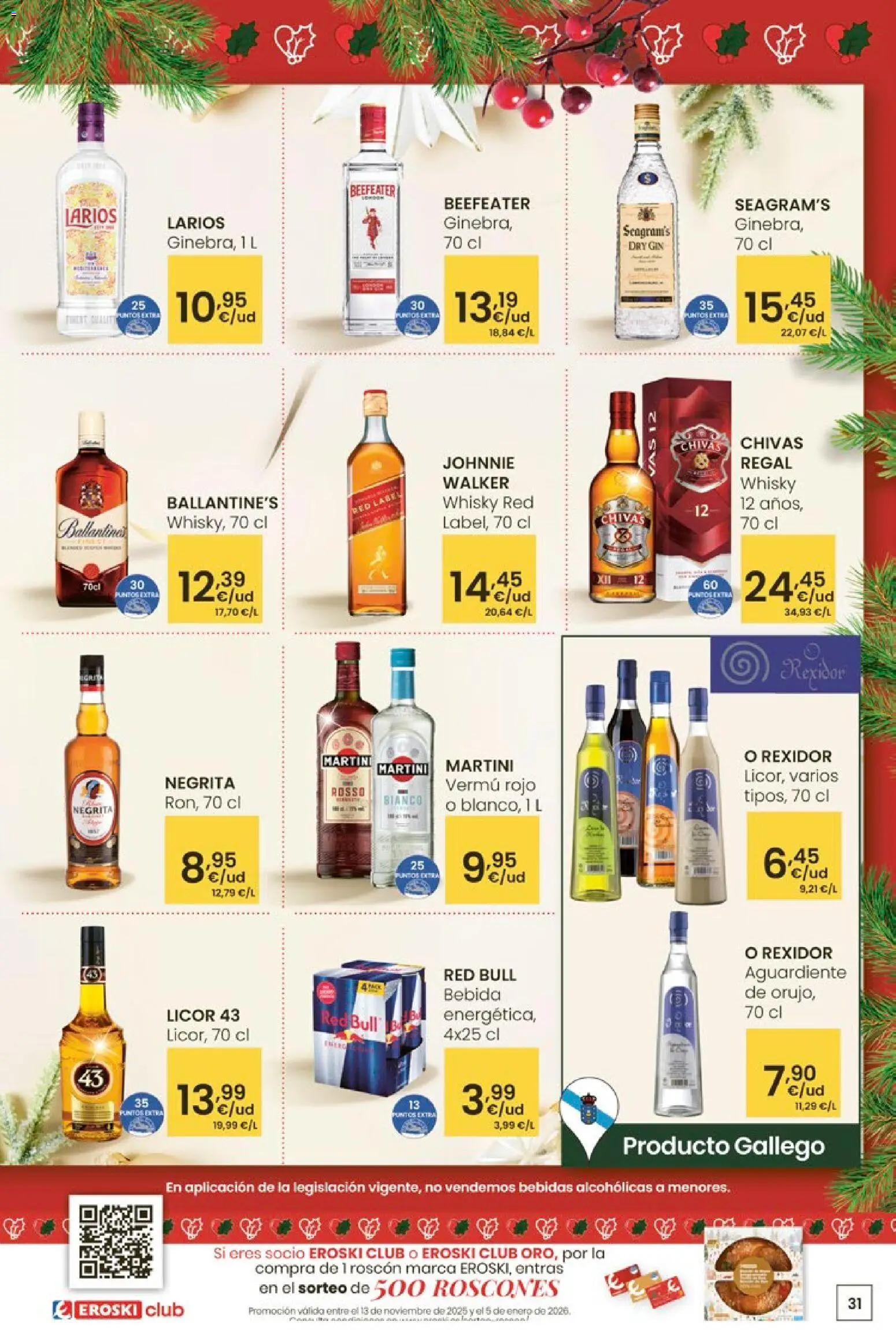 Eroski - Navidad  │ válido desde el 18.12.2025 | Página: 31 | Productos: Licor, Whisky