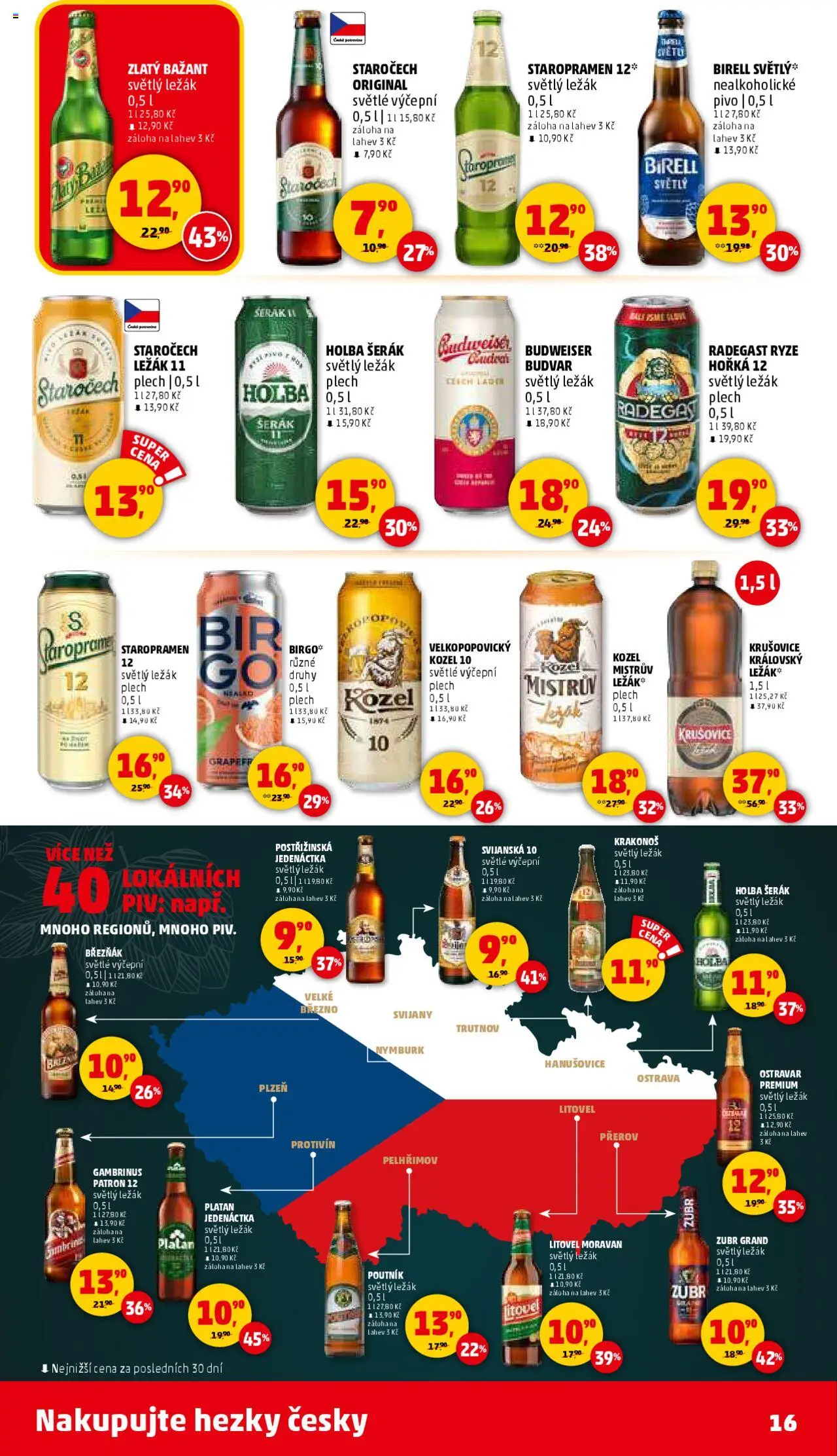 Penny Market leták - Čtvrtečník od 23.10.2025 | Strana: 16 | Produkty: Budvar, Zubr, Březňák, Rýže