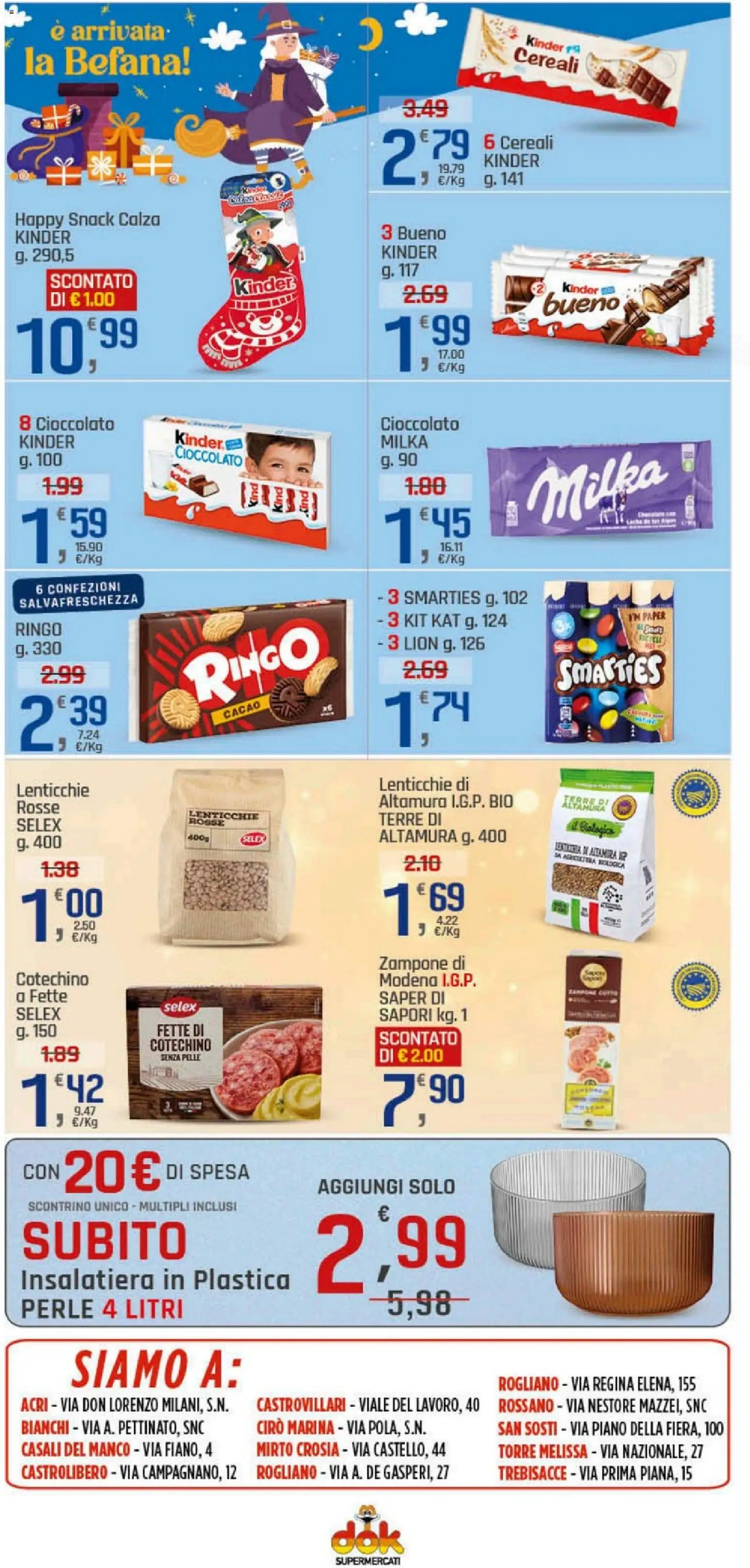 Volantino DOK del 30.12.2025 | Pagina: 13 | Prodotti: Cioccolato, Cereali, Lenticchie, Cacao