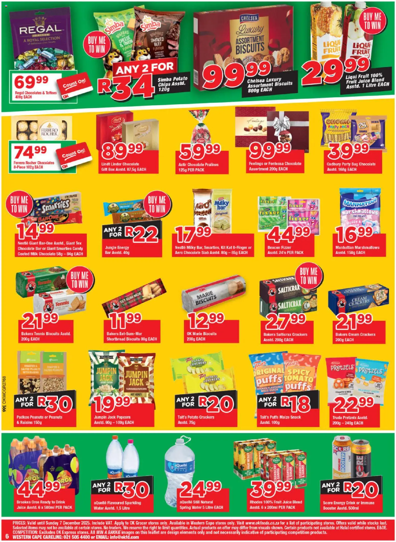 New OK Foods catalogue – valid from 25.11.2025 | Page: 6 | Products: Bag, Juice, Cream, Water