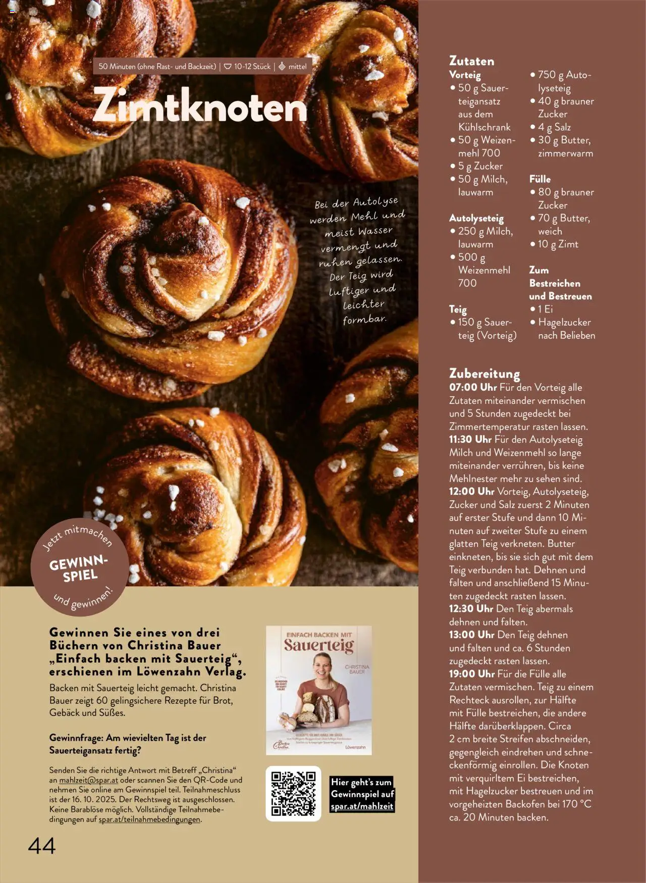 Spar Mahlzeit! Magazin gültig ab 01.09.2025 | Seite: 44 | Produkte: Wasser, Salz, Uhr, Butter