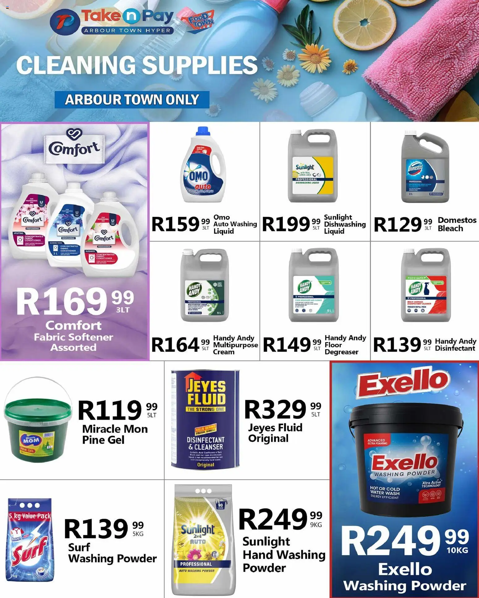 New Take n Pay catalogue – valid from 23.03.2026 | Page: 45 | Products: Bleach, Conditioner, Degreaser, Dishwashing liquid