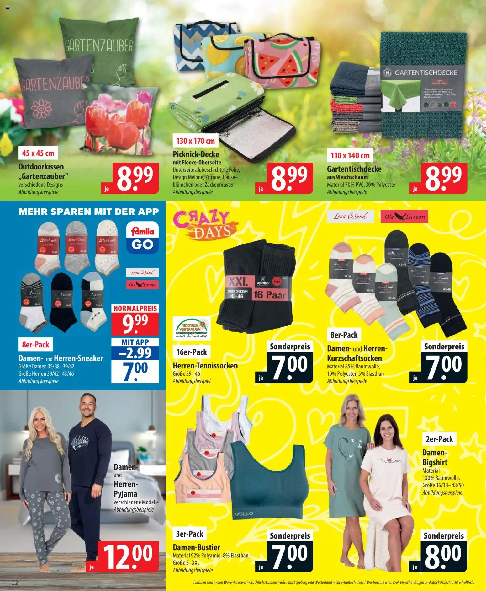 Famila Prospekt 	 – gültig ab 02.03.2026 | Seite: 22 | Produkte: Bad, Socken, Pyjama