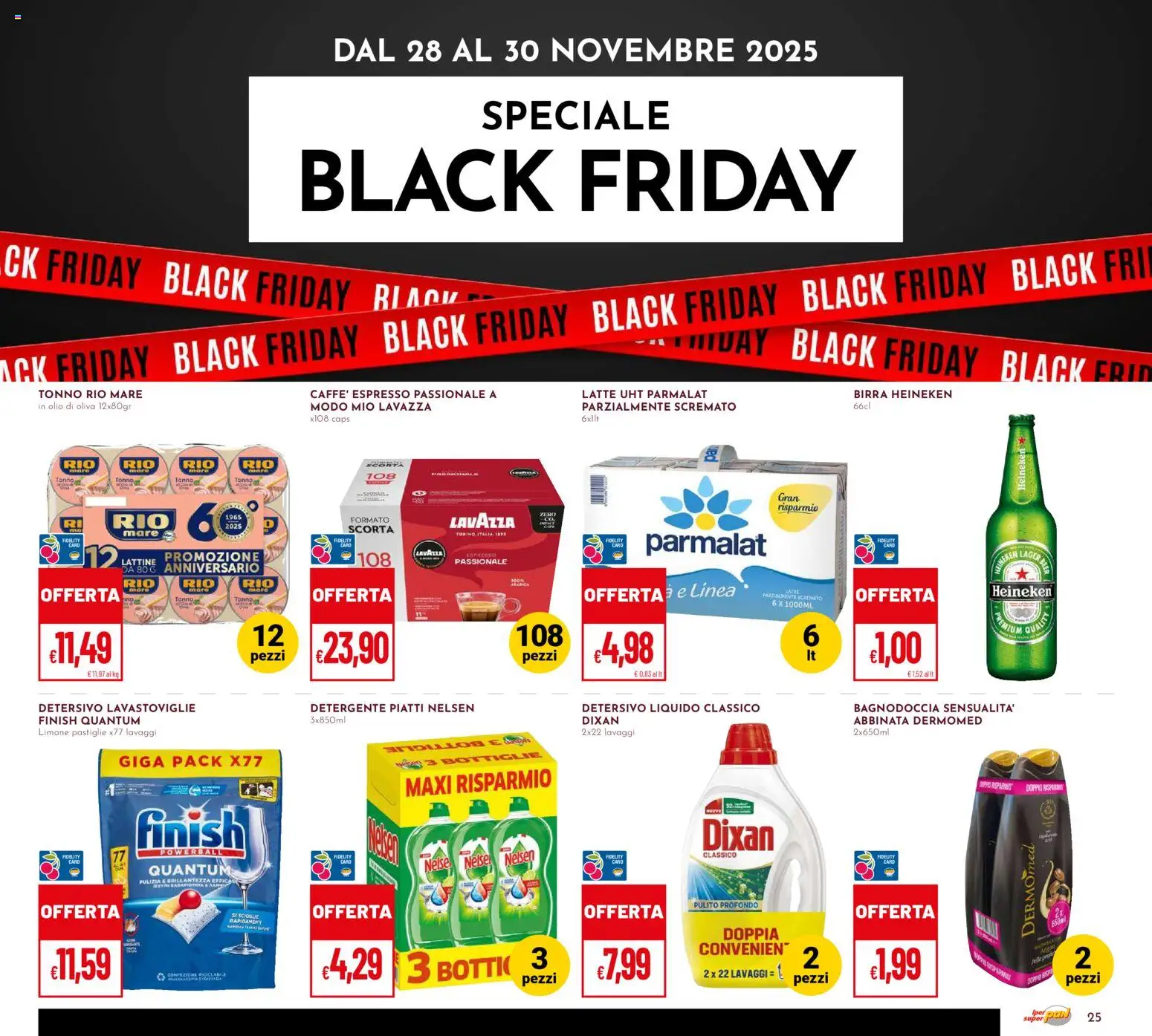 Volantino Pan del 24.11.2025 | Pagina: 25 | Prodotti: Latte, Limone, Olio, Lavastoviglie