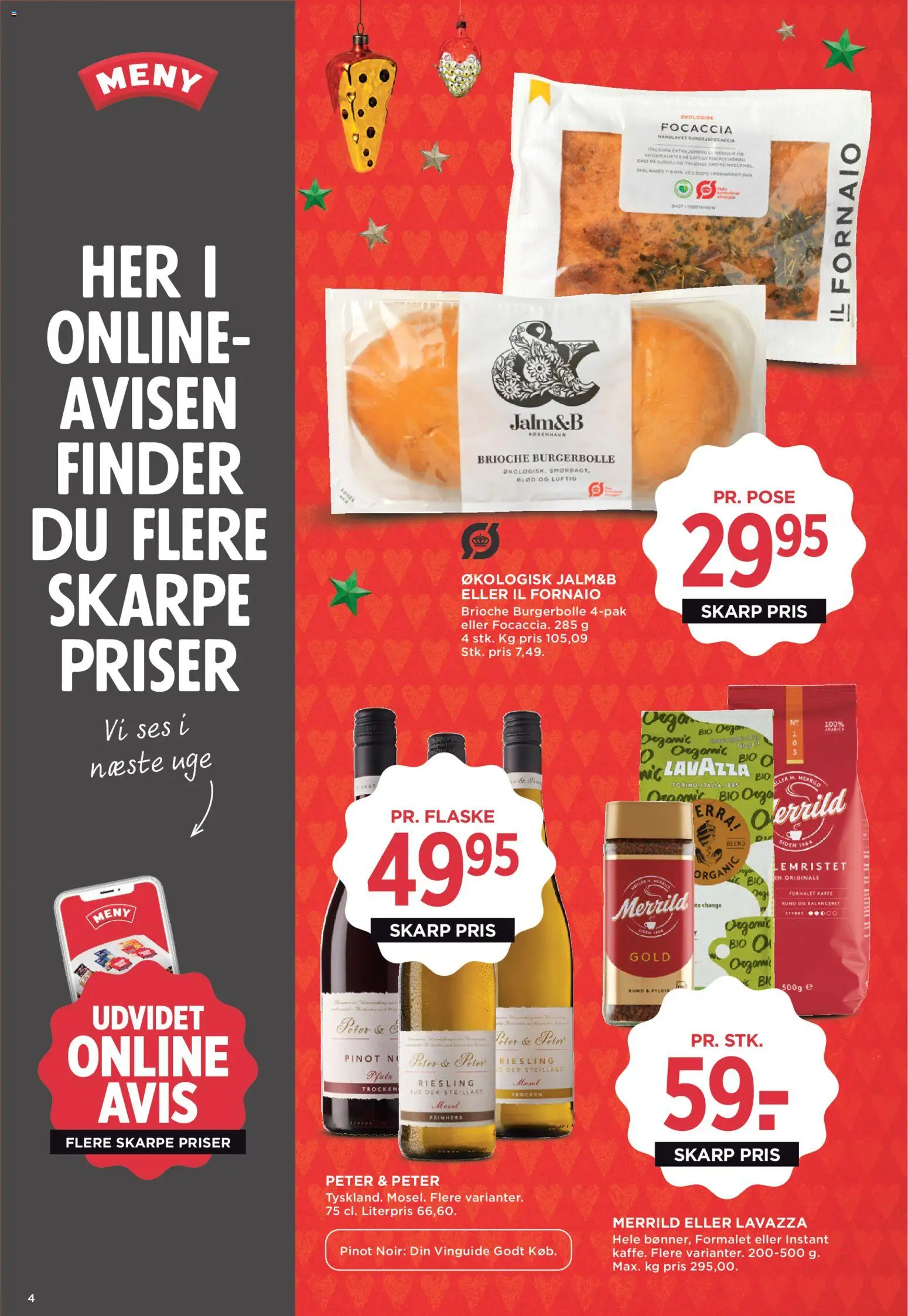 Meny tilbudsavis – gyldig fra 19.12.2025 | Side: 5 | Produkter: Kaffe, Focaccia, Ovn