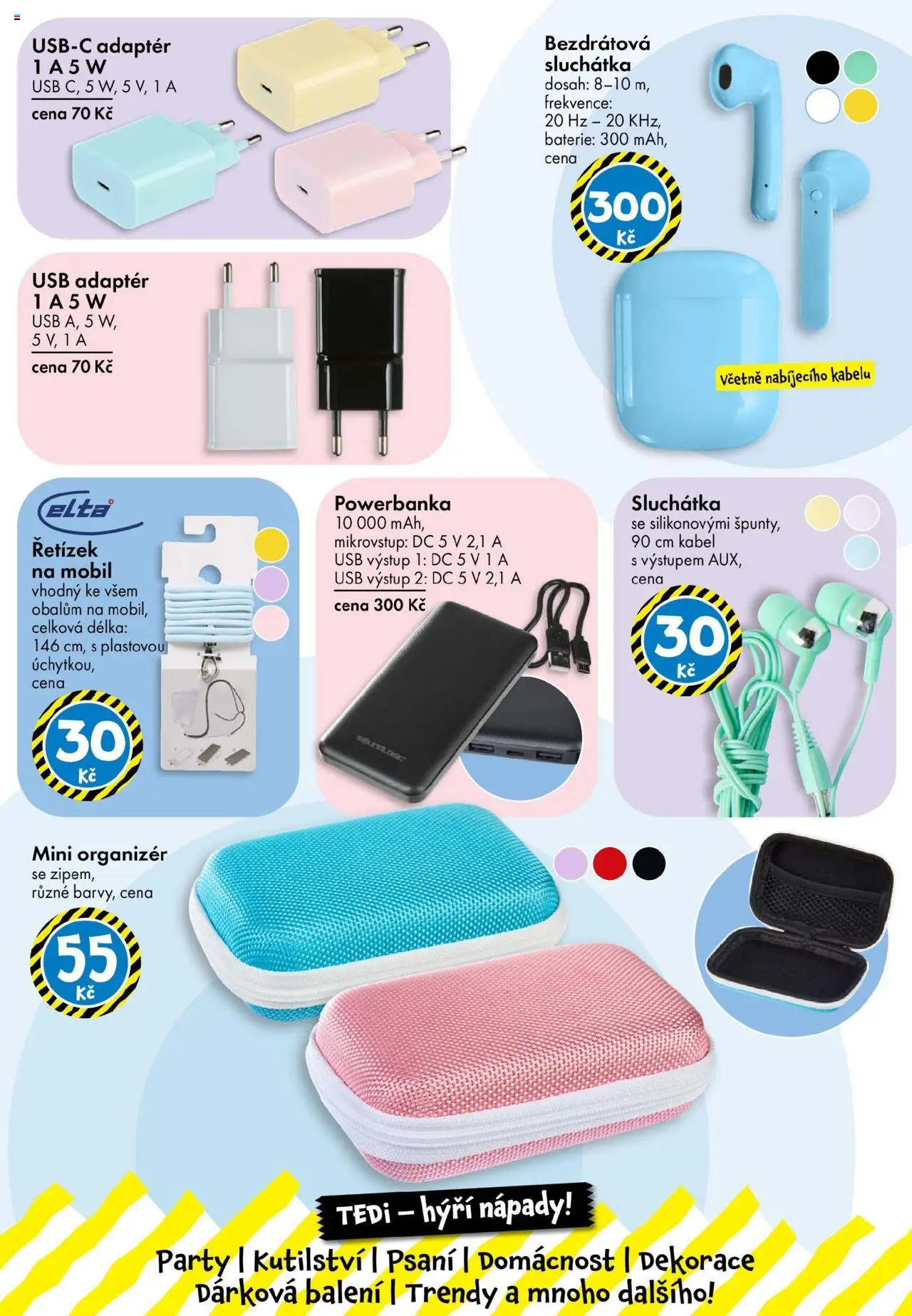 TEDi leták od 13.06.2025 | Strana: 25 | Produkty: Kabel, USB, Baterie, Dekorace
