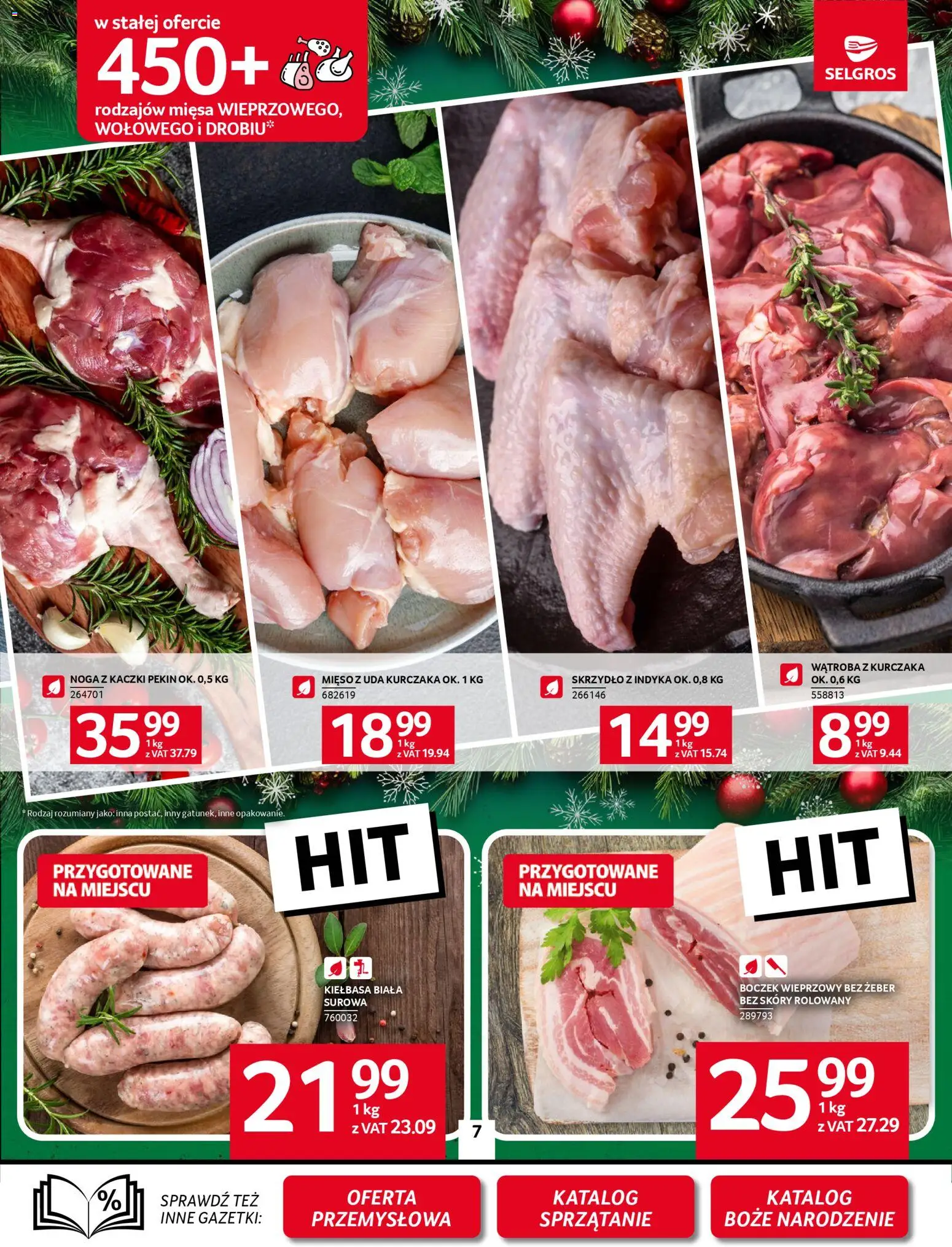 Selgros cash&carry Gazetka od 06.11.2025 | Strona: 7 | Produkty: Mięso z uda kurczaka, Mięso, Boczek wieprzowy, Noga z kaczki