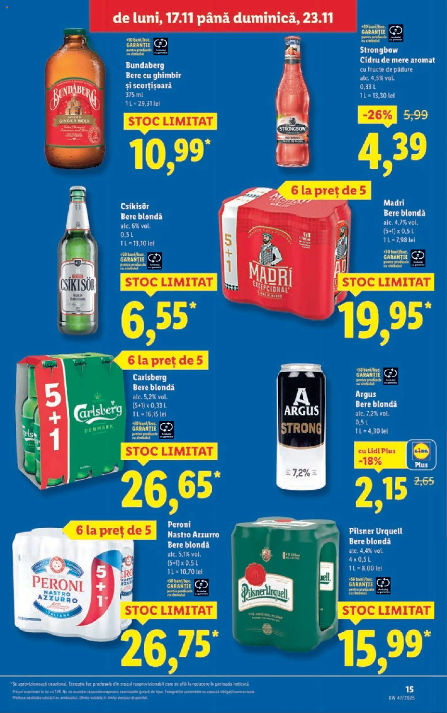 Noul catalog Lidl – valabil de la 17.11.2025 | Pagină: 15 | Produse: Apple, Bere, Mere, Fructe
