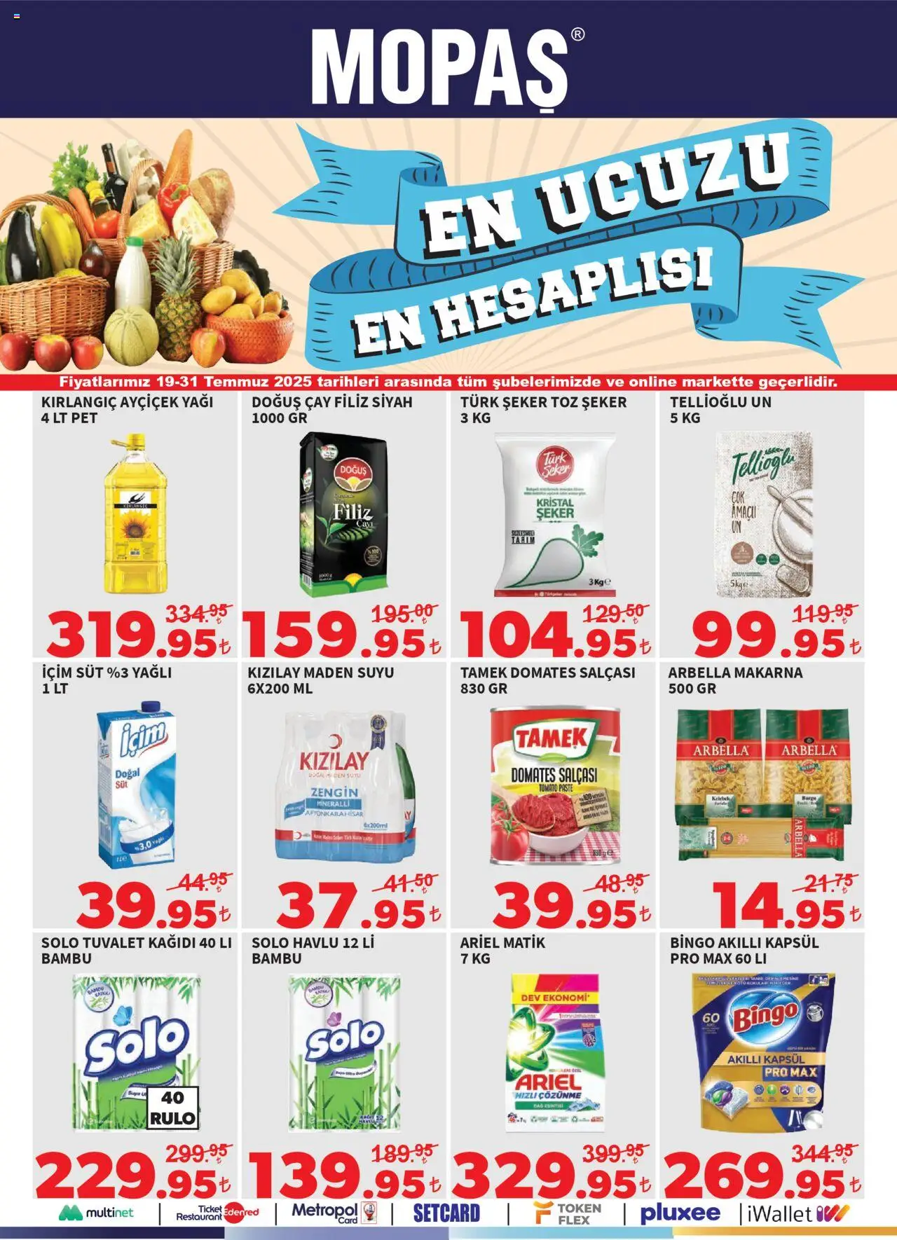 Mopaş Katalog - 19.07.2025 tarihinden itibaren geçerlidir | Sayfa: 1 | Ürünler: Çay, Şeker, Makarna, Toz şeker