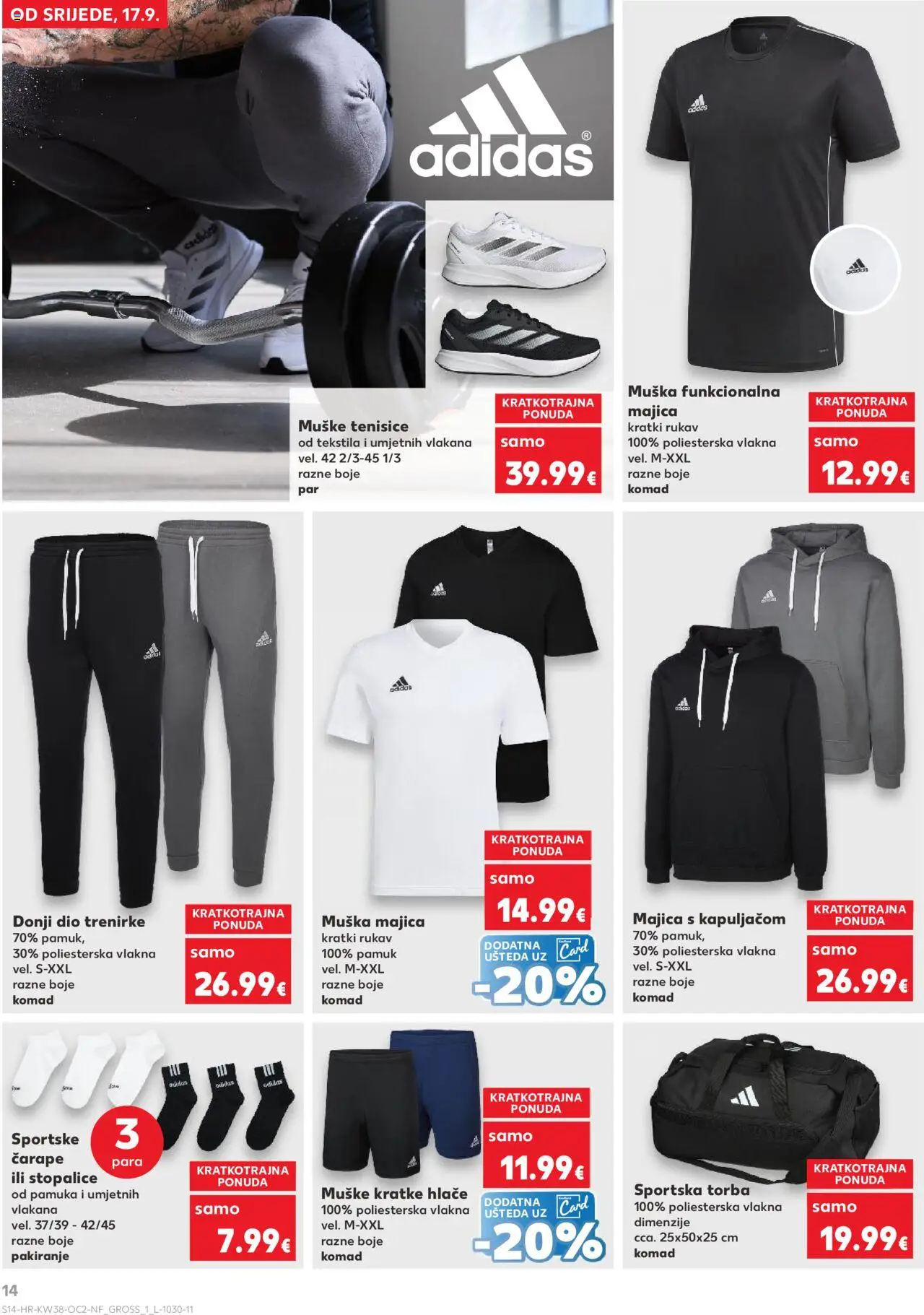 Kaufland katalog | vrijedi od 17.09.2025 | Stranica: 14 | Proizvodi: Majica s kapuljačom, Majica, Čarape, Torba