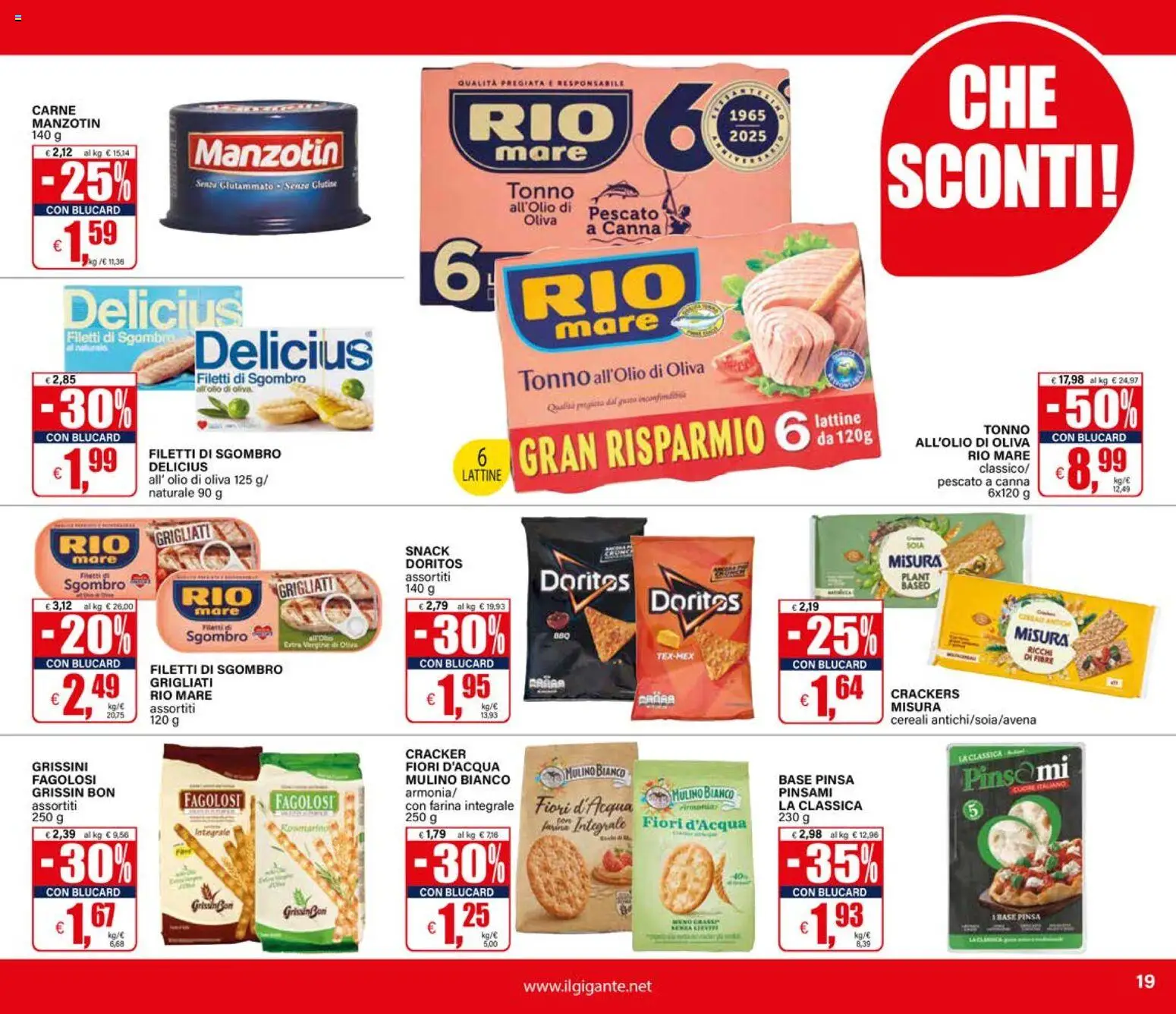 Volantino Il Gigante del 02.01.2026 | Pagina: 19 | Prodotti: Cereali, Grissini, Sgombro, Olio di Oliva