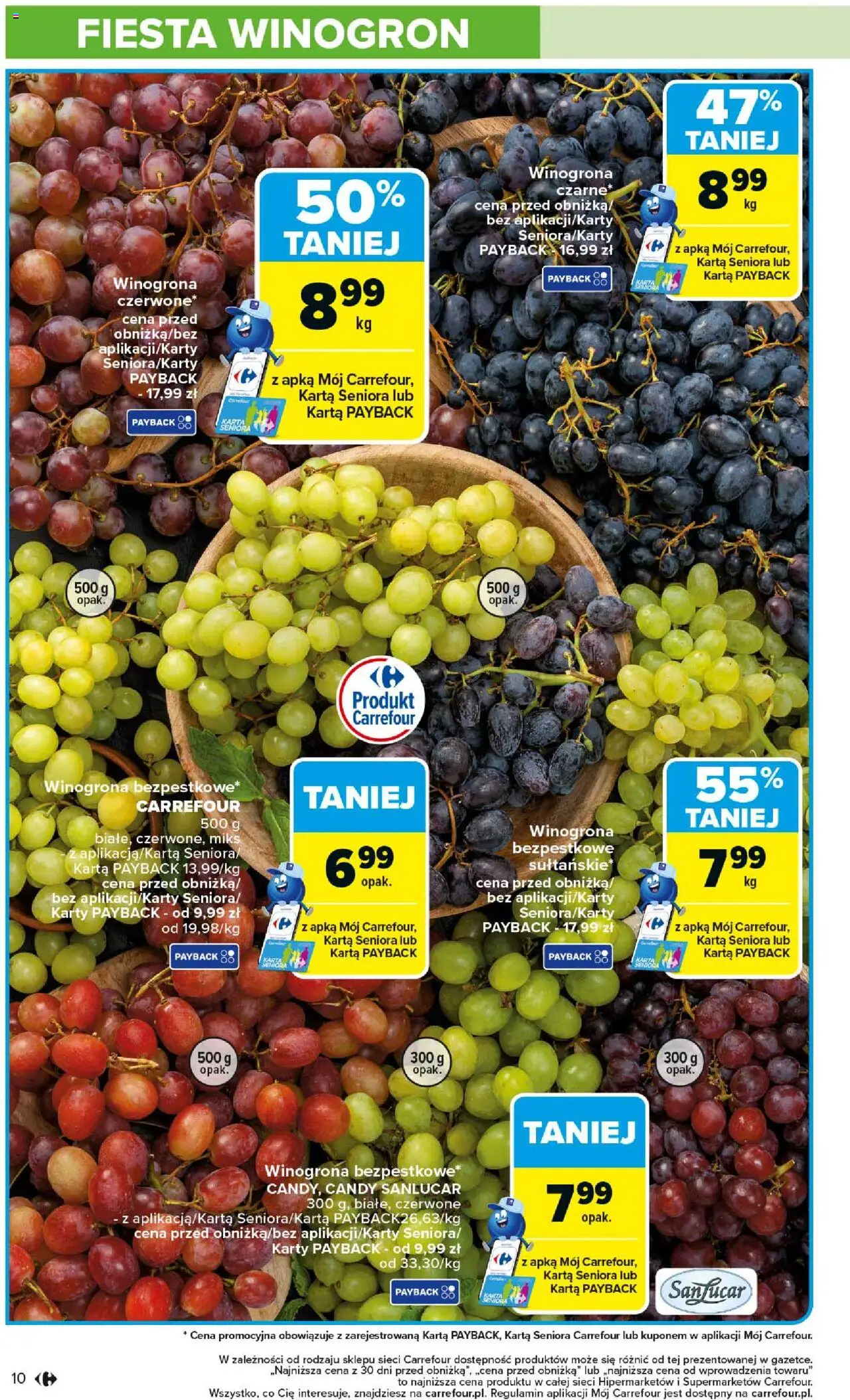 Carrefour Gazetka od 01.09.2025 | Strona: 12 | Produkty: Karta, Winogrona