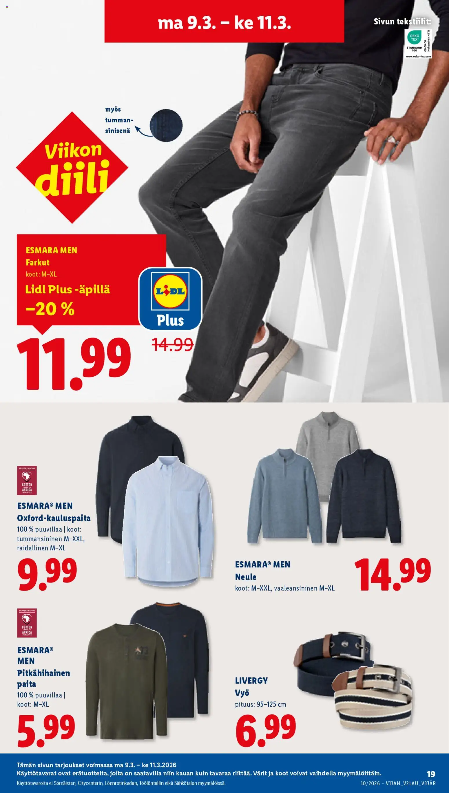 Lidl tarjoukset – voimassa 05.03.2026 alkaen | Sivu: 27 | Tuotteet: Paita, Neule, Farkut