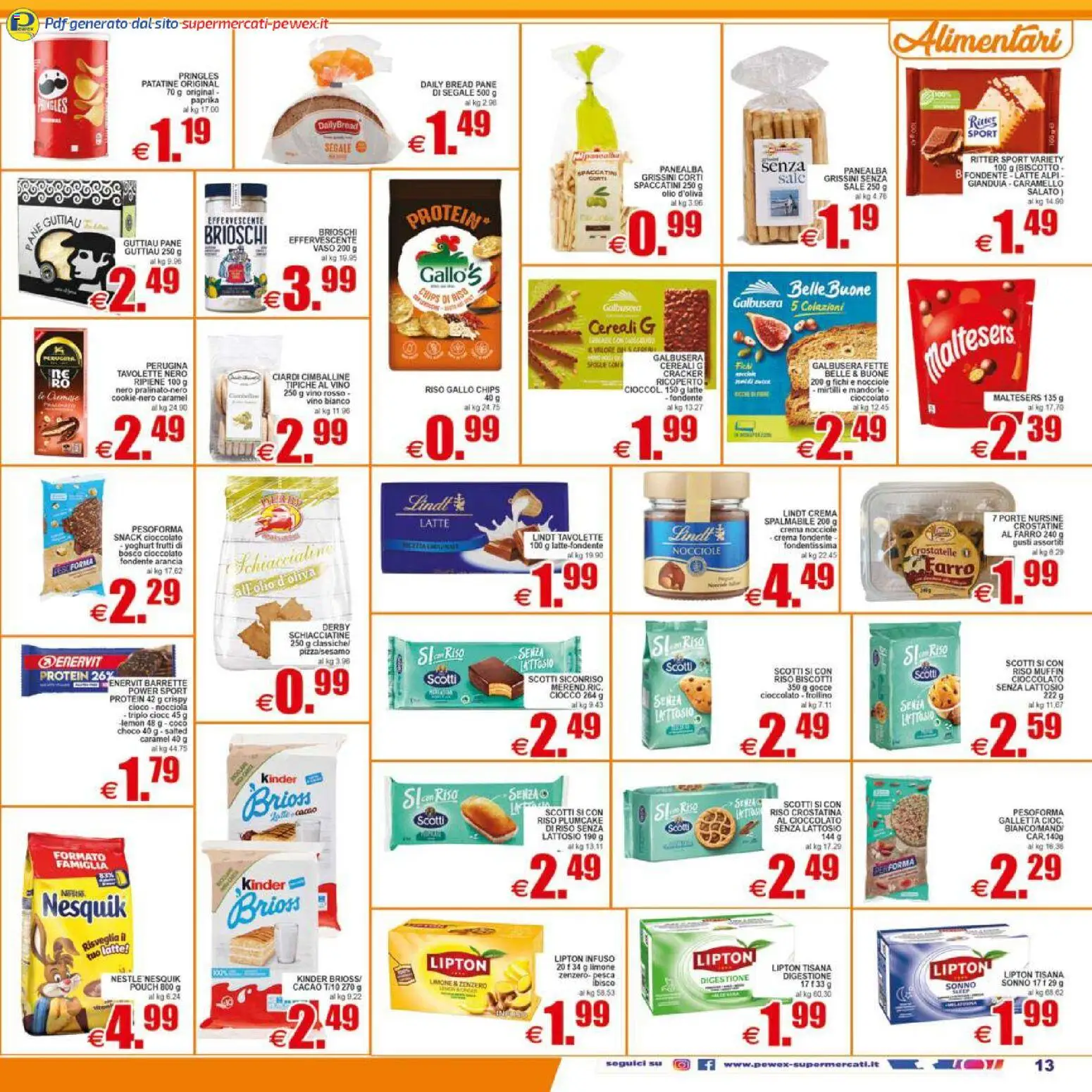 Volantino Pewex del 17.04.2026 | Pagina: 13 | Prodotti: Cioccolato, Muffin, Mirtilli, Vino rosso