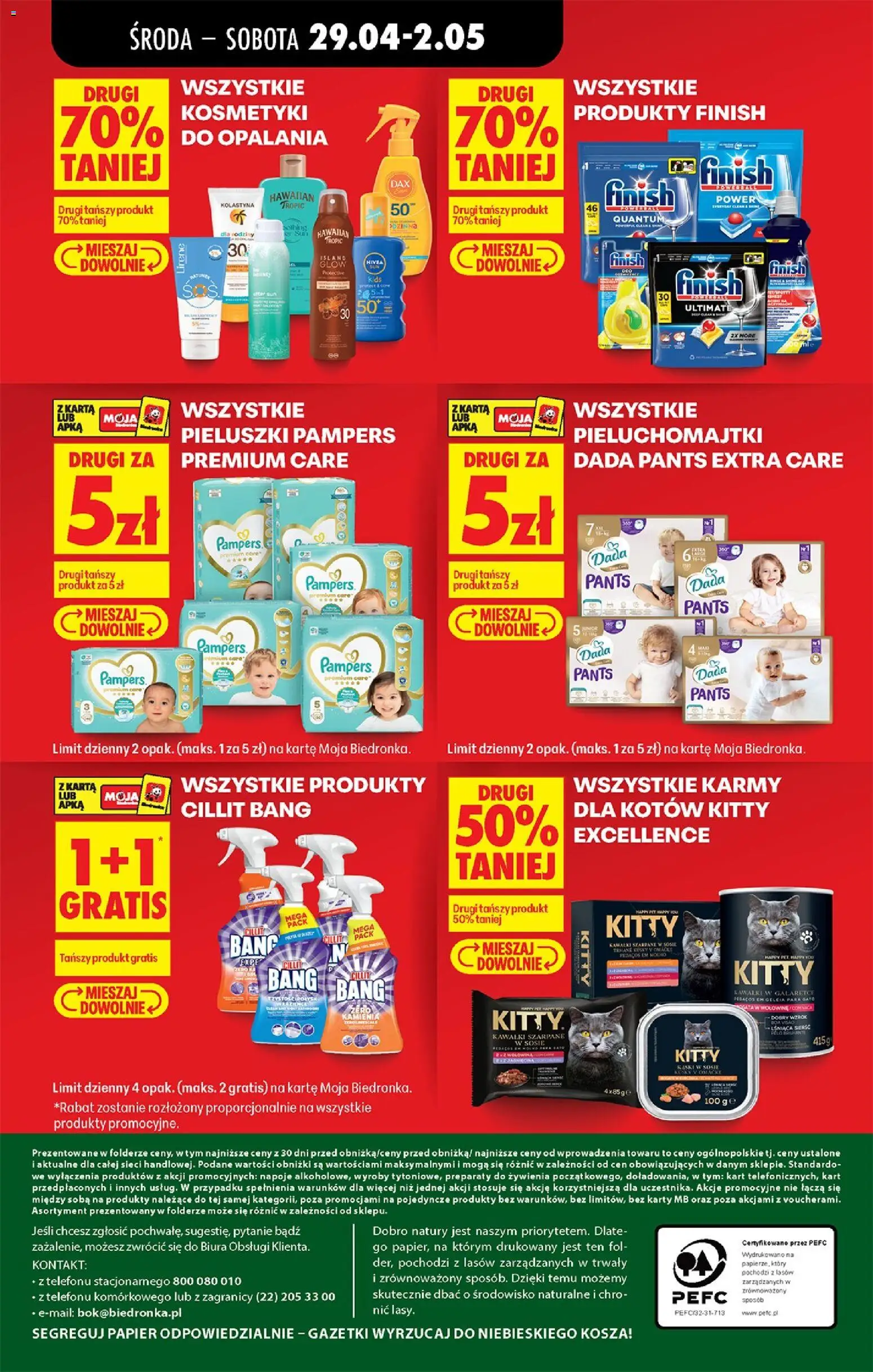 Biedronka Polsko leták - Codziennie niskie ceny od 29.04.2026 | Strana: 105 | Produkty: Finish, Pampers, Karty, Pants