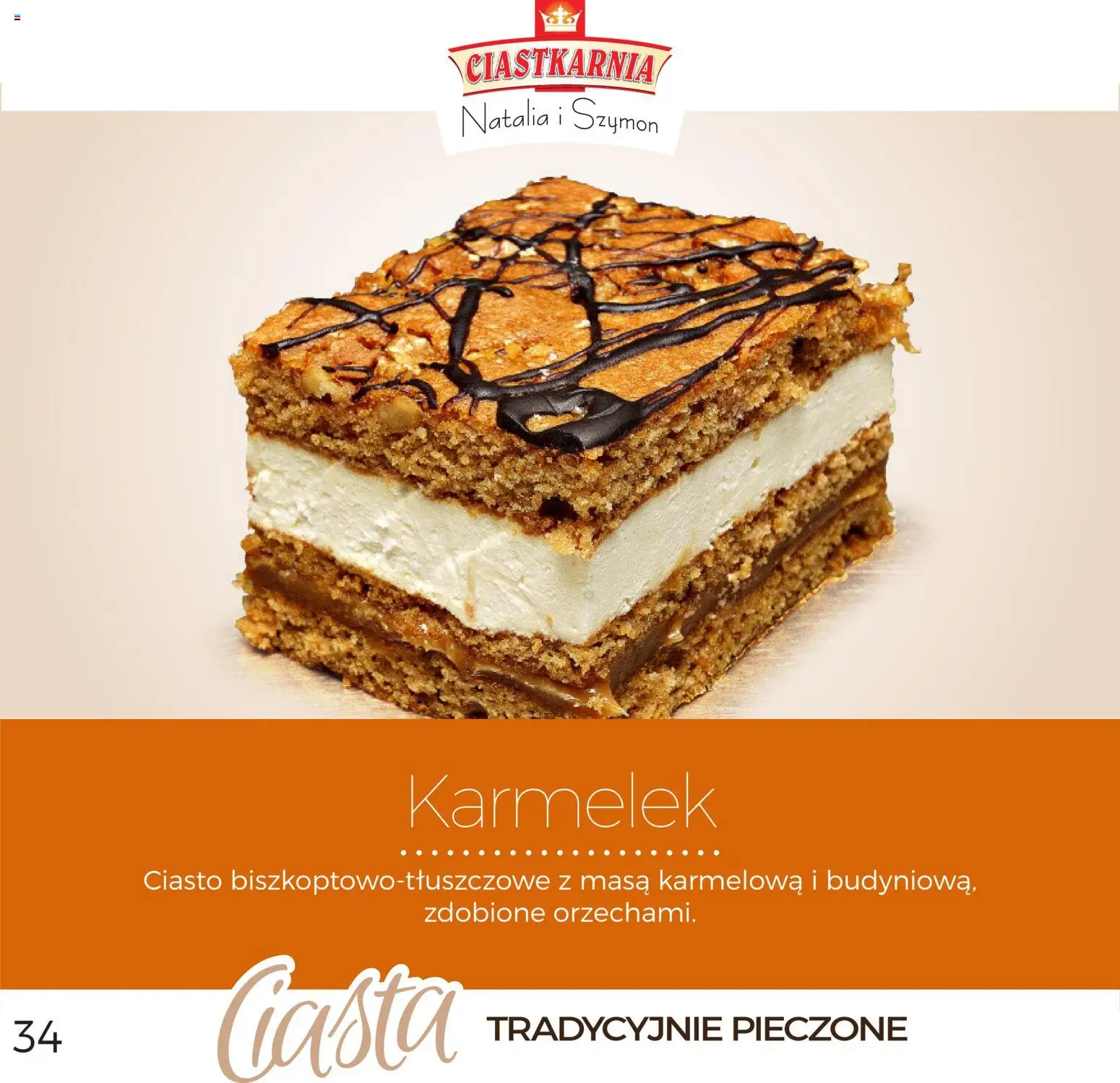 Topaz Gazetka - Ciasta  od 01.12.2025 | Strona: 34 | Produkty: Czekoladowa, Ciasto