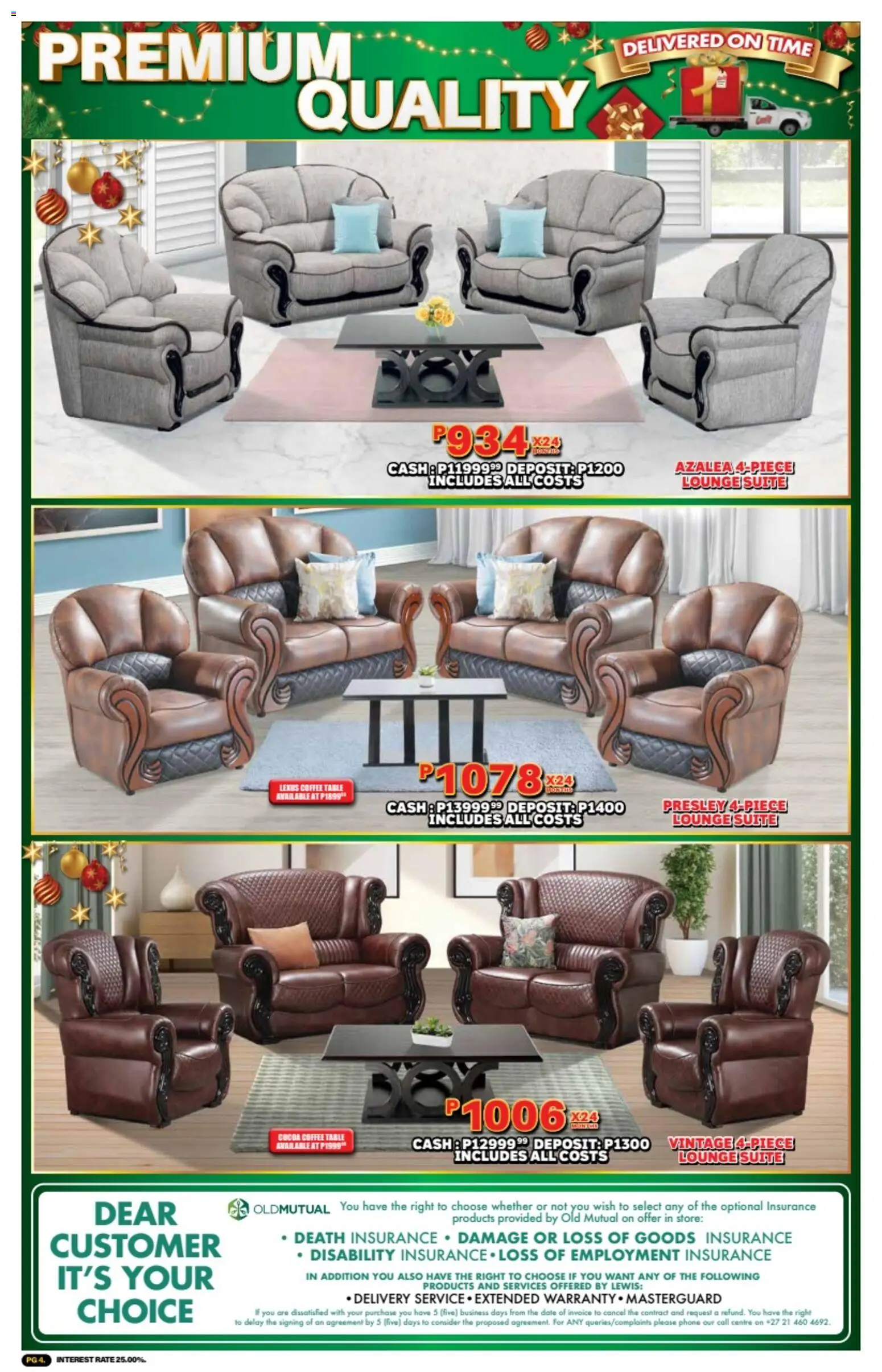 New Lewis Stores catalogue – valid from 10.11.2025 | Page: 4 | Products: Coffee table, Table, Lounge suite, Coffee