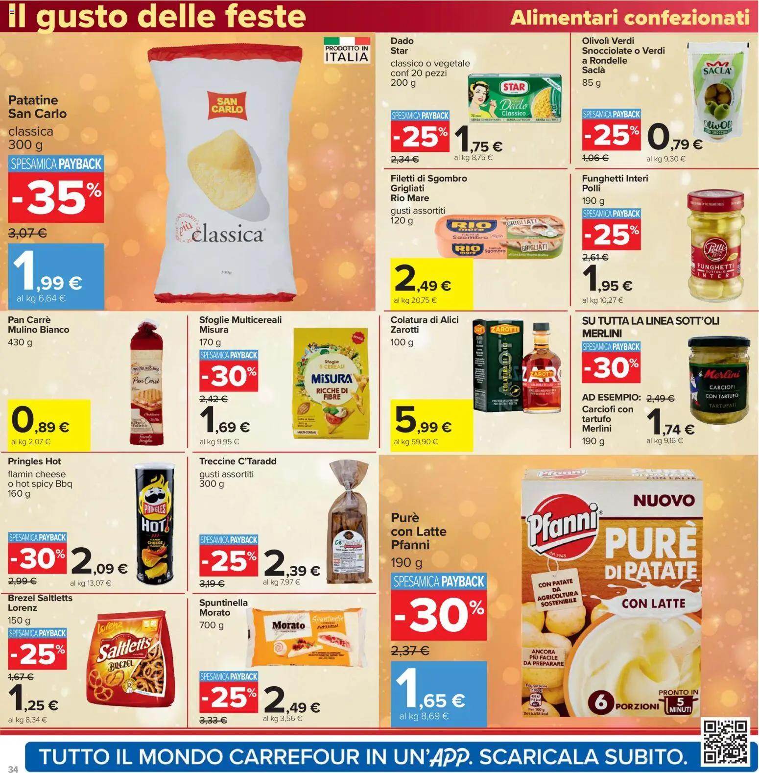 Volantino Carrefour del 16.12.2025 | Pagina: 34 | Prodotti: Tartufo, Patate, Carciofi, Alici