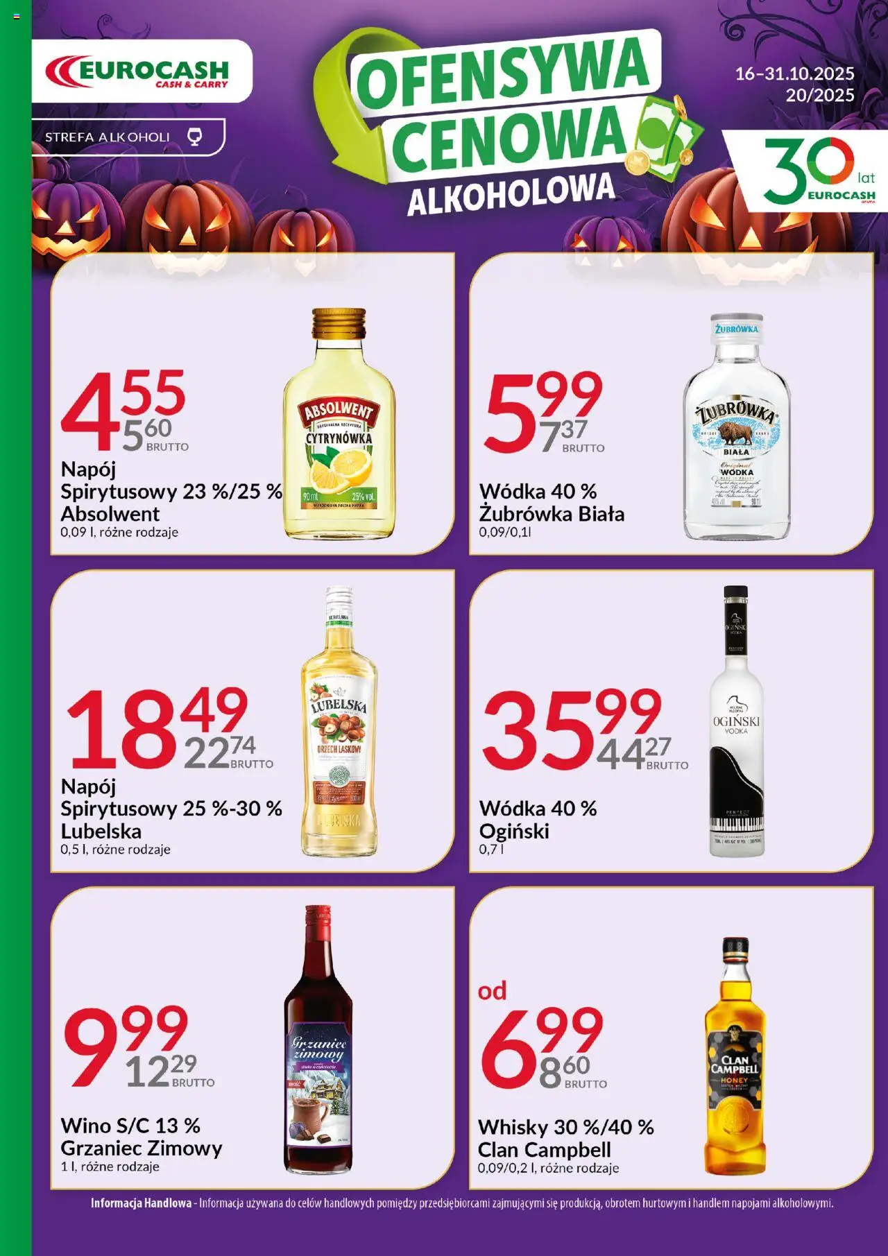 Eurocash Gazetka - Ofensywa Alkoholowa od 16.10.2025 | Strona: 2 | Produkty: Ogiński, Vodka, Wódka, Whisky