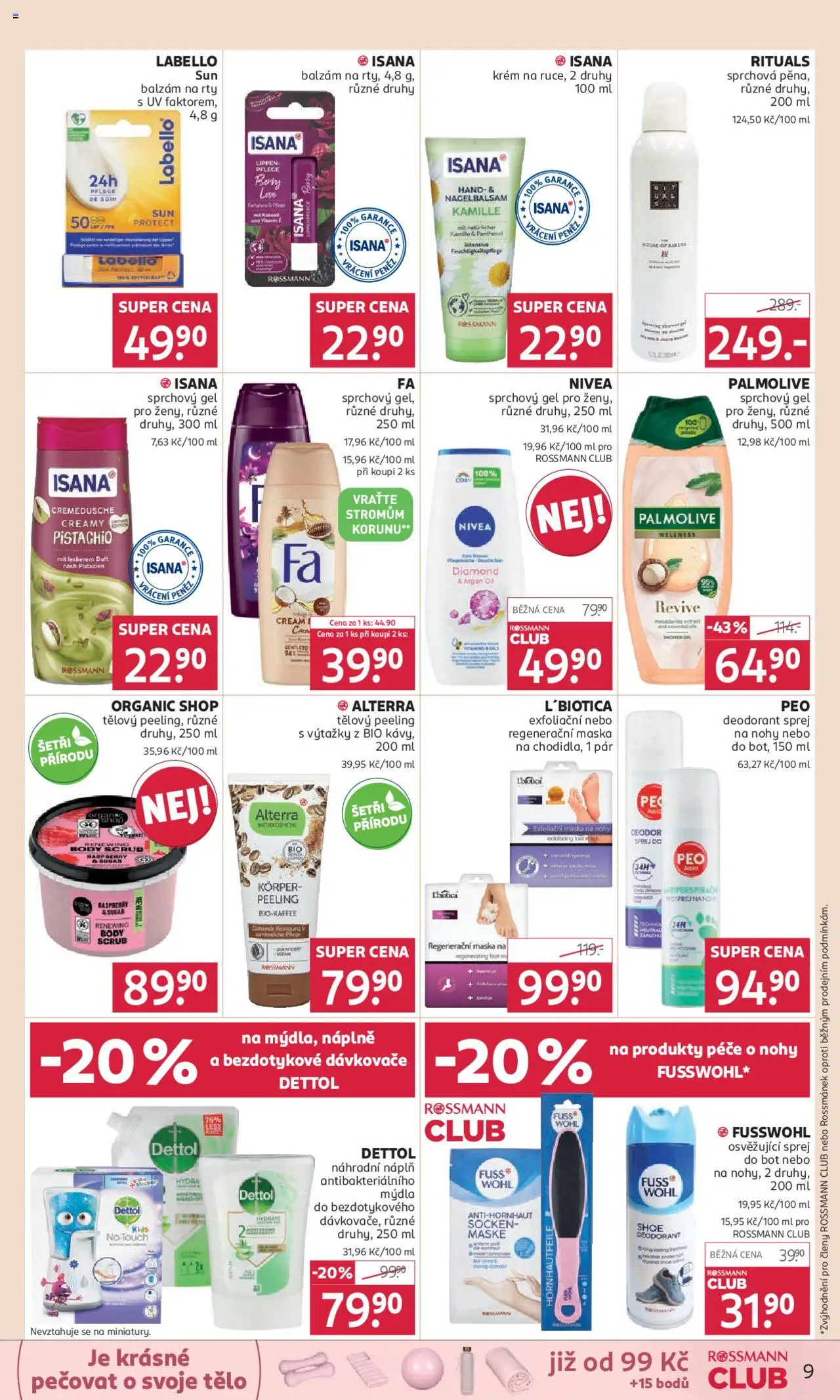 Rossmann leták od 18.06.2025 | Strana: 9 | Produkty: Deodorant, Krém, Dettol, Body