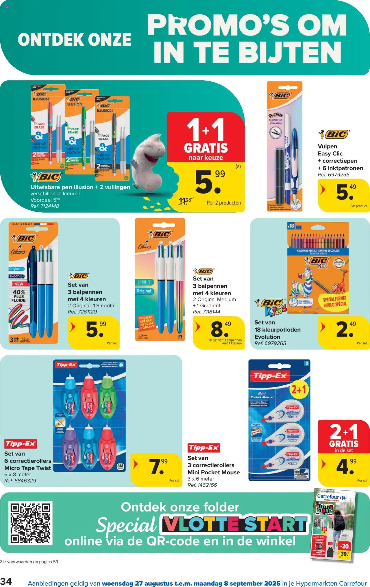  | Pagina: 34 | Producten: Tape, Pen, Kleurpotloden, Balpennen