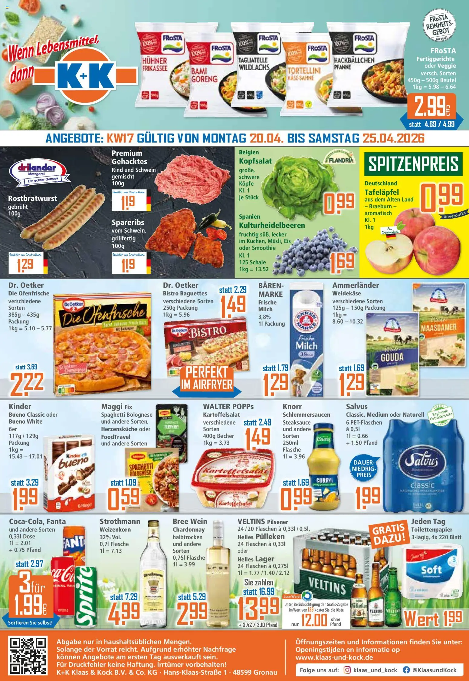Klaas & Kock Prospekt 	 – gültig ab 20.04.2026 | Seite: 1 | Produkte: Maggi, Bree, Ofenfrische, Wein