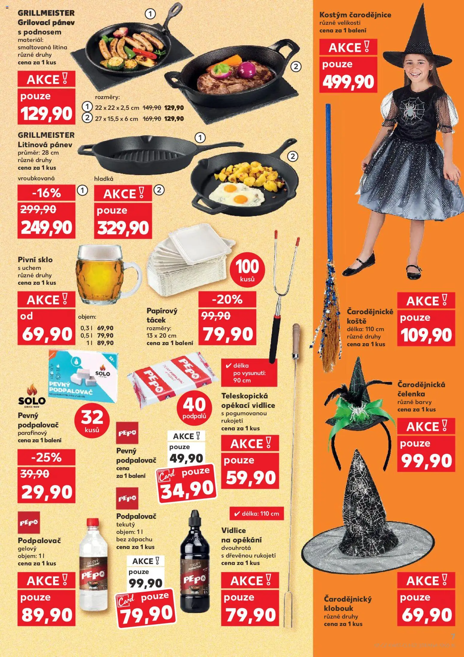 Kaufland leták - Liberec od 22.04.2026 | Strana: 7 | Produkty: Kostým čarodějnice, Čelenka, Kostým, Pepo
