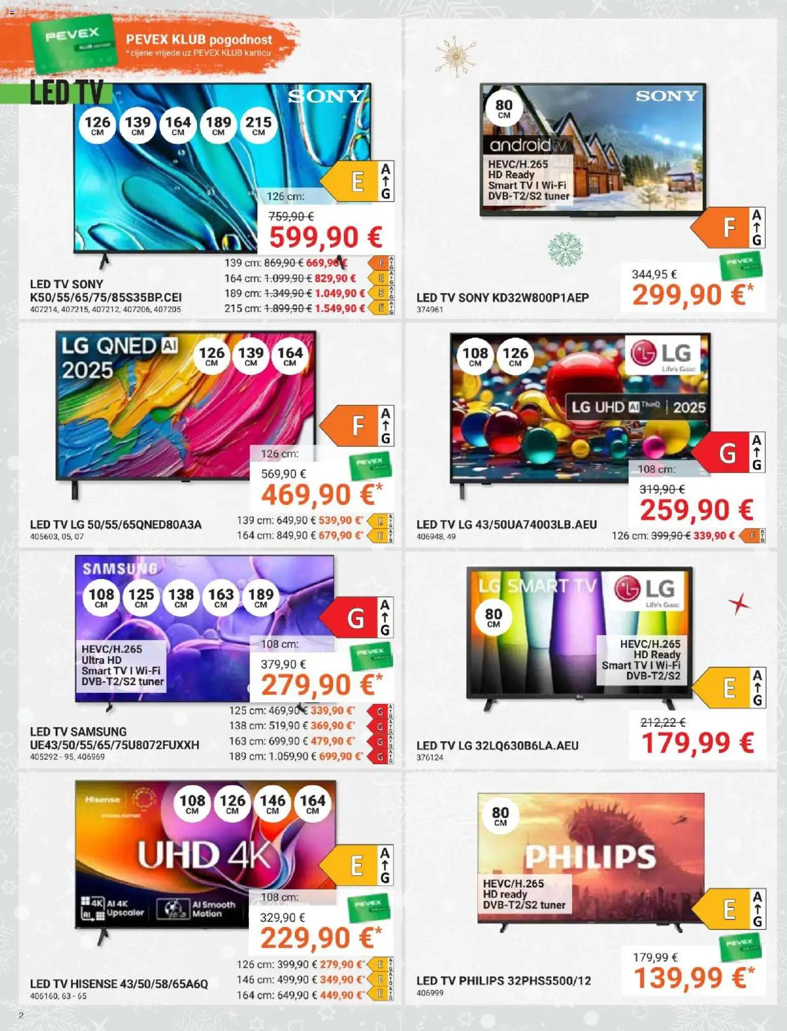 Pevex katalog | vrijedi od 27.11.2025 | Stranica: 2 | Proizvodi: Smart TV, Tv