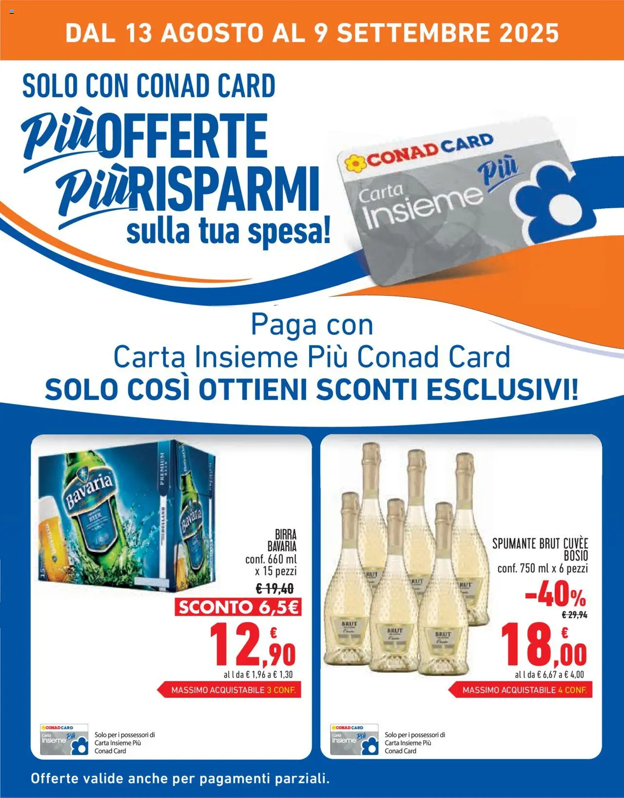 Volantino Conad del 13.08.2025 | Pagina: 2 | Prodotti: Birra, Spumante