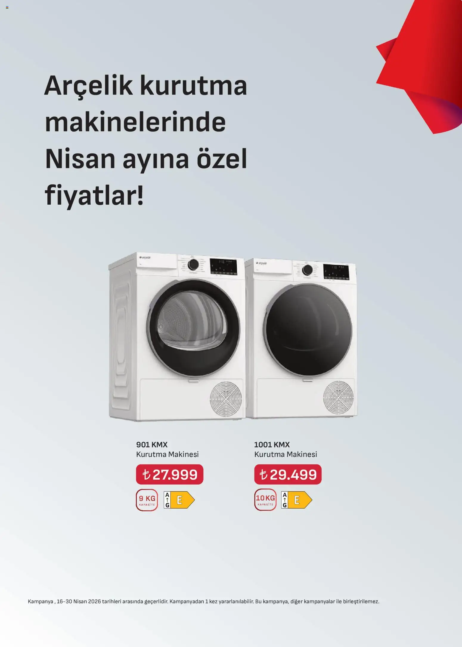 Arçelik Katalog - 16.04.2026 tarihinden itibaren geçerlidir | Sayfa: 28 | Ürünler: Kurutma makinesi