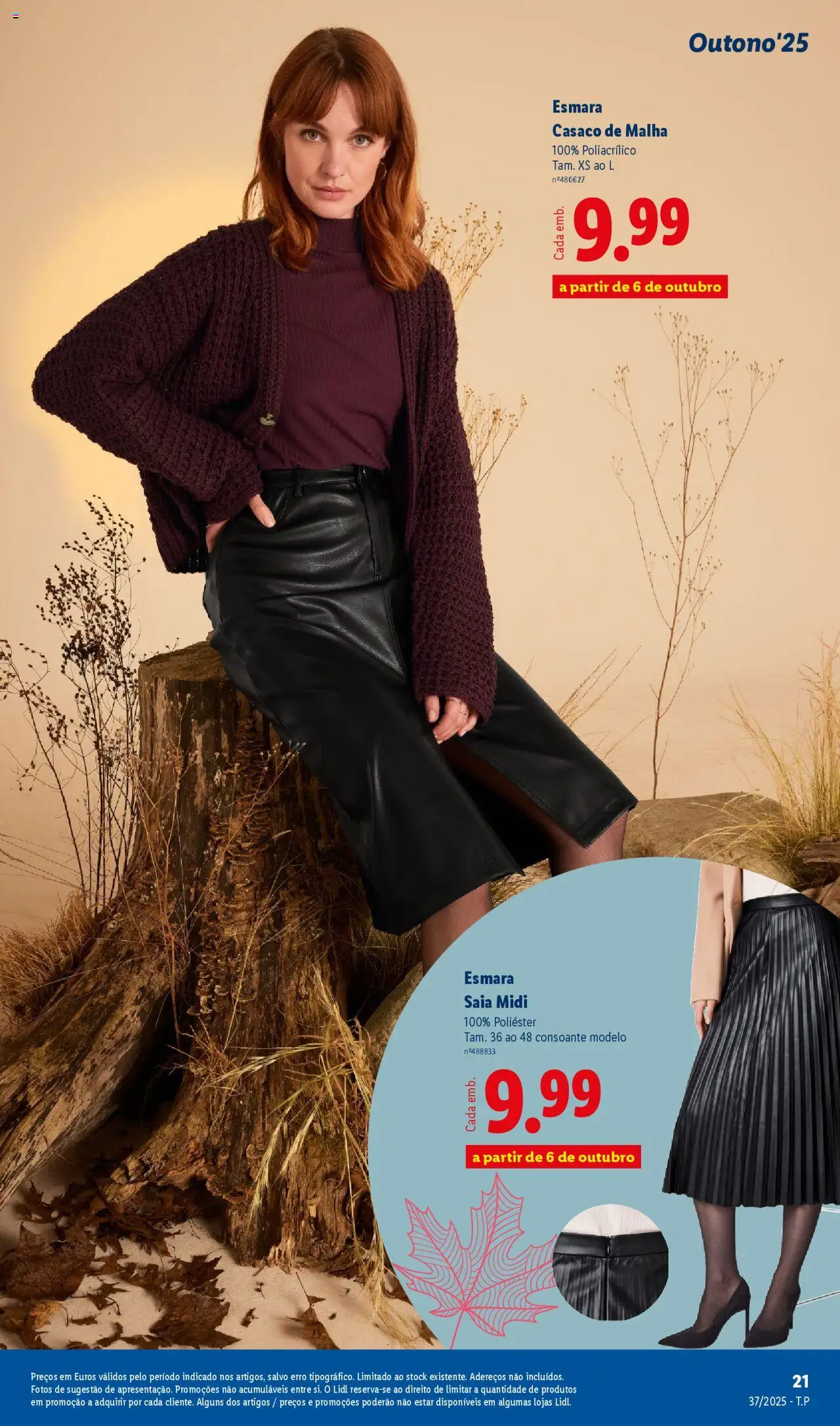 Lidl - Coleção Outono │ válido de 08.09.2025 | Página: 21 | Produtos: Casaco, Saia