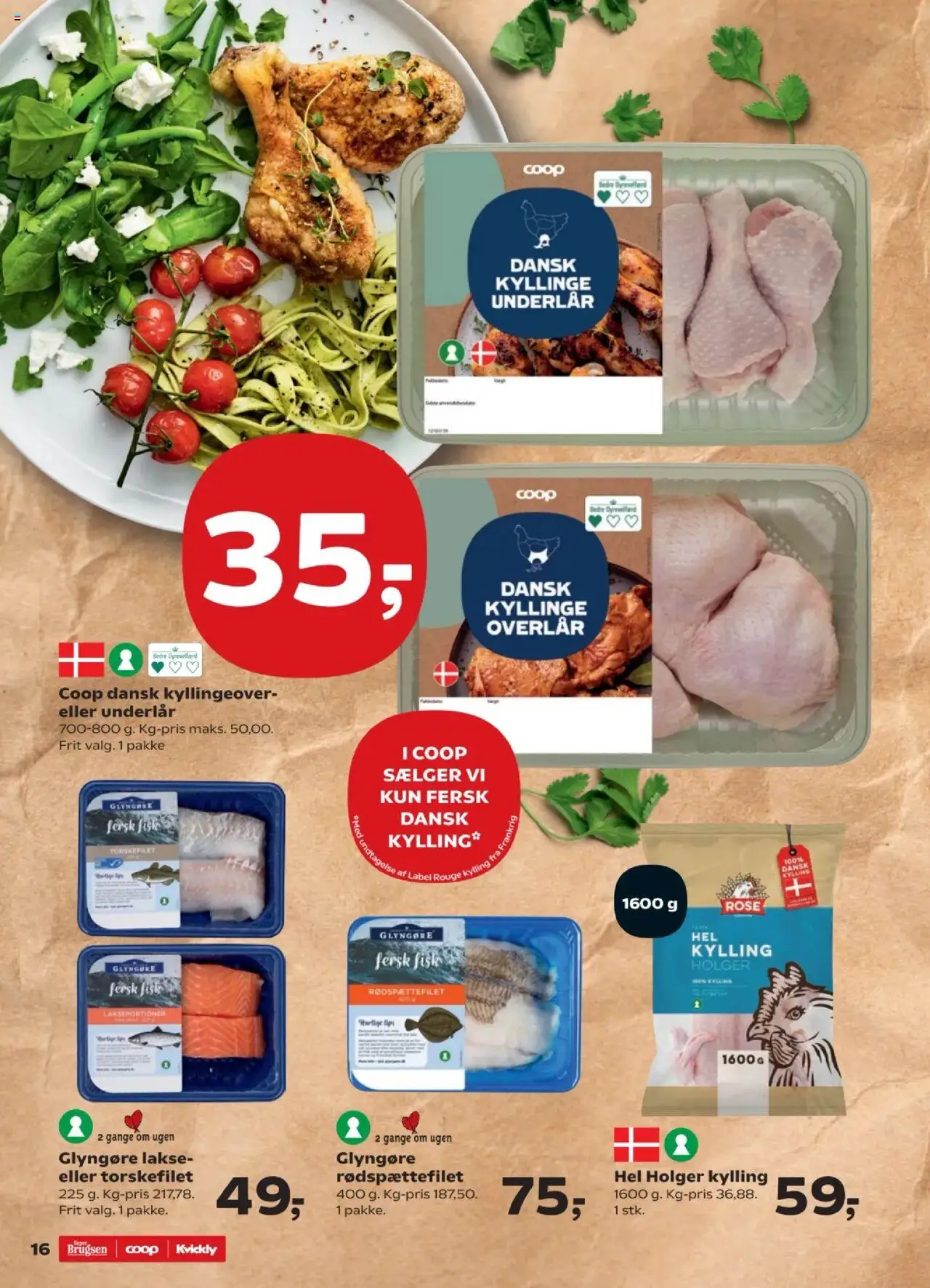 Super Brugsen tilbudsavis – gyldig fra 24.10.2025 | Side: 16 | Produkter: Torskefilet