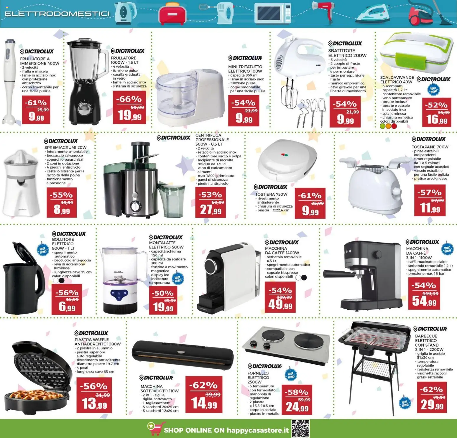 Volantino Happy Casa del 03.01.2026 | Pagina: 16 | Prodotti: Posate, Centrifuga, Alluminio, Macinato