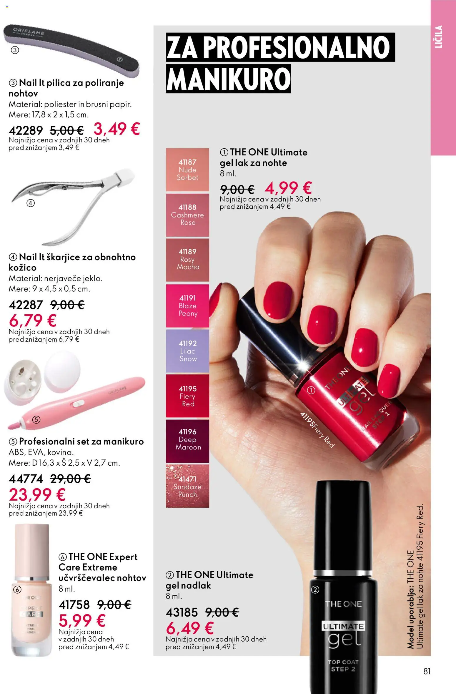 Novi Oriflame katalog ponudbe – veljaven od 19.11.2025 | Stran: 81 | Izdelki: Licila, Lak za nohte, Lak