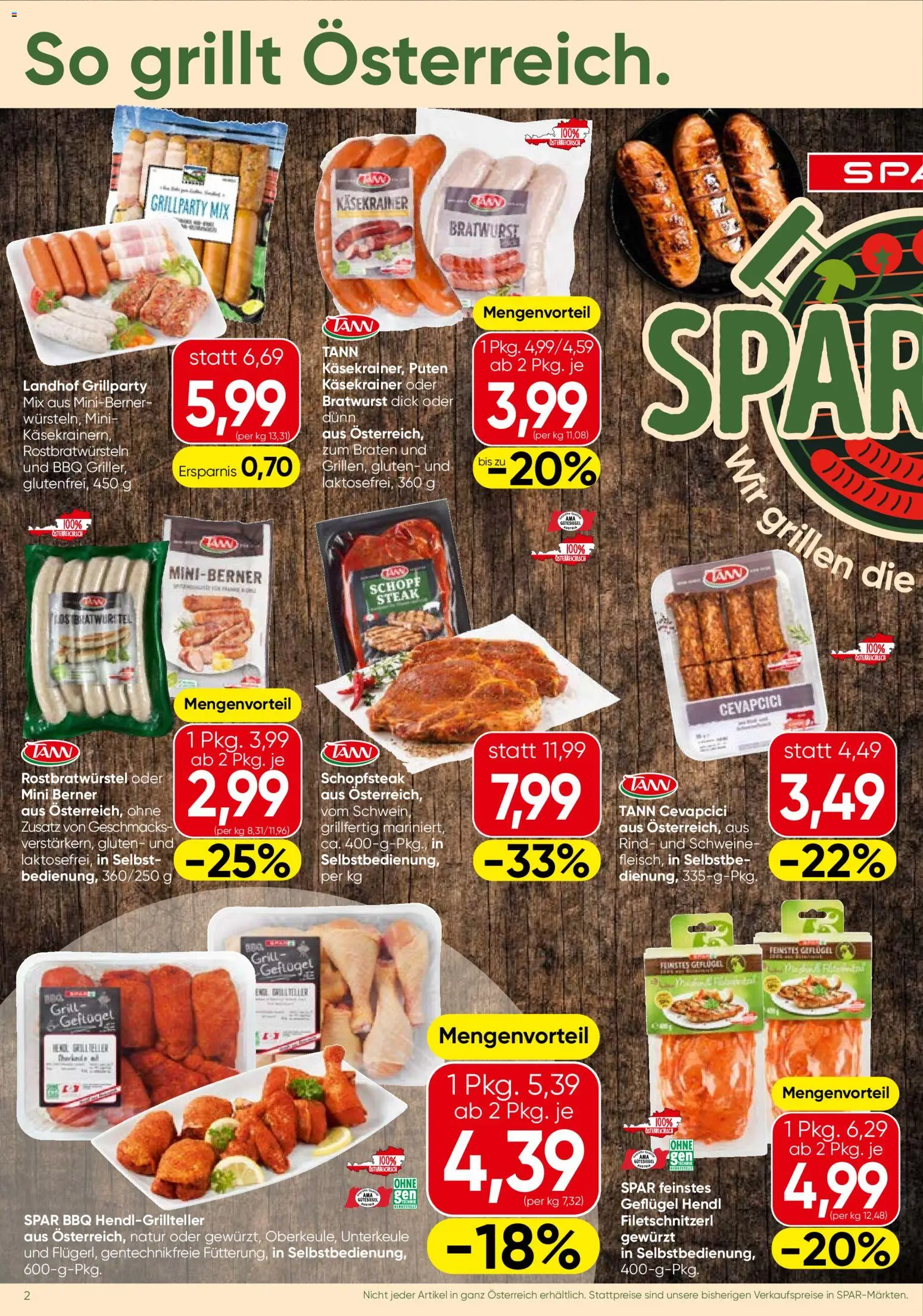 Spar Flugblatt - Vorarlberg gültig ab 09.04.2026 | Seite: 2 | Produkte: Grill