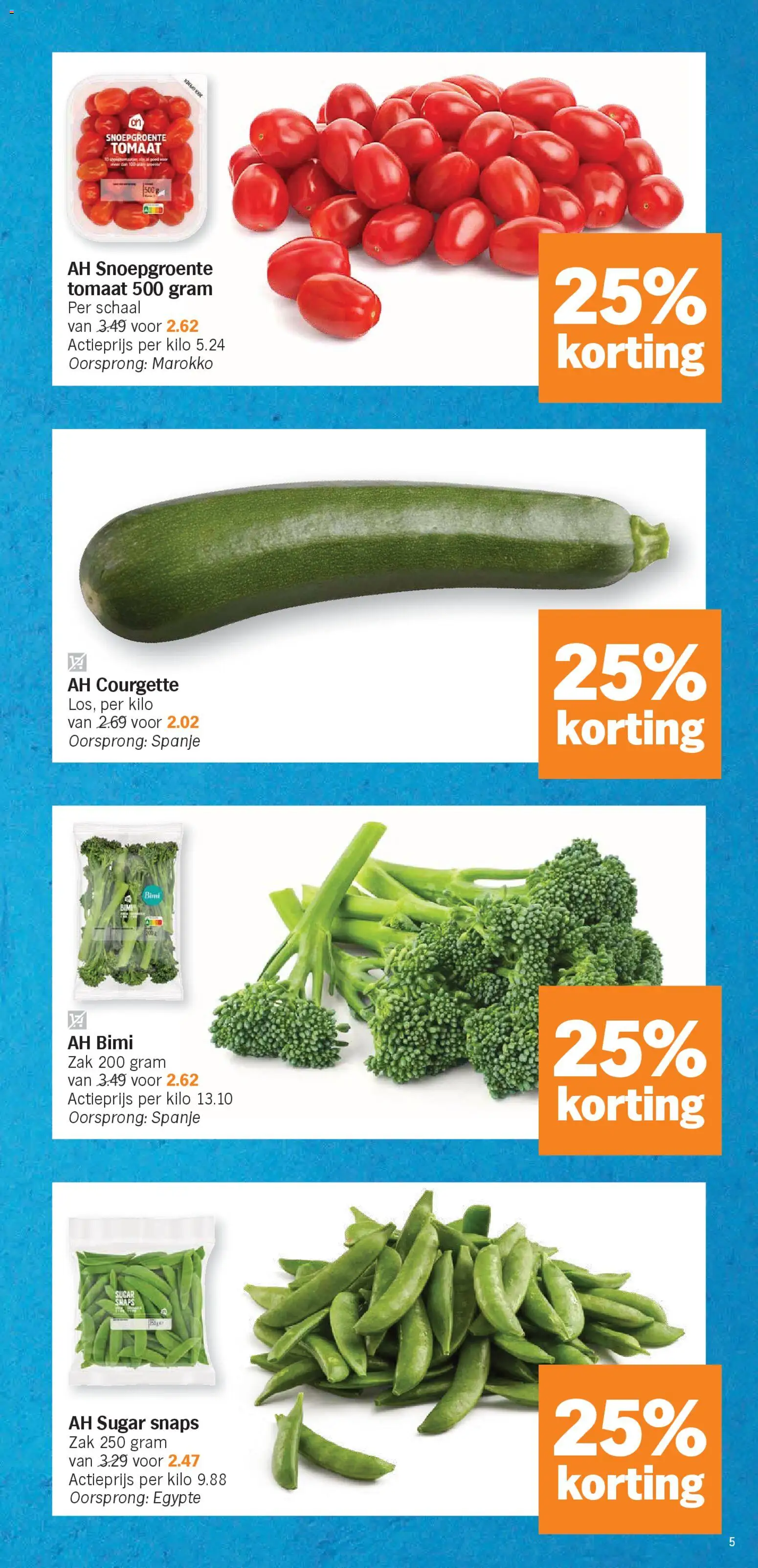 {H1} | Pagina: 5 | Producten: Zak, Courgette, Broccoli, Schaal