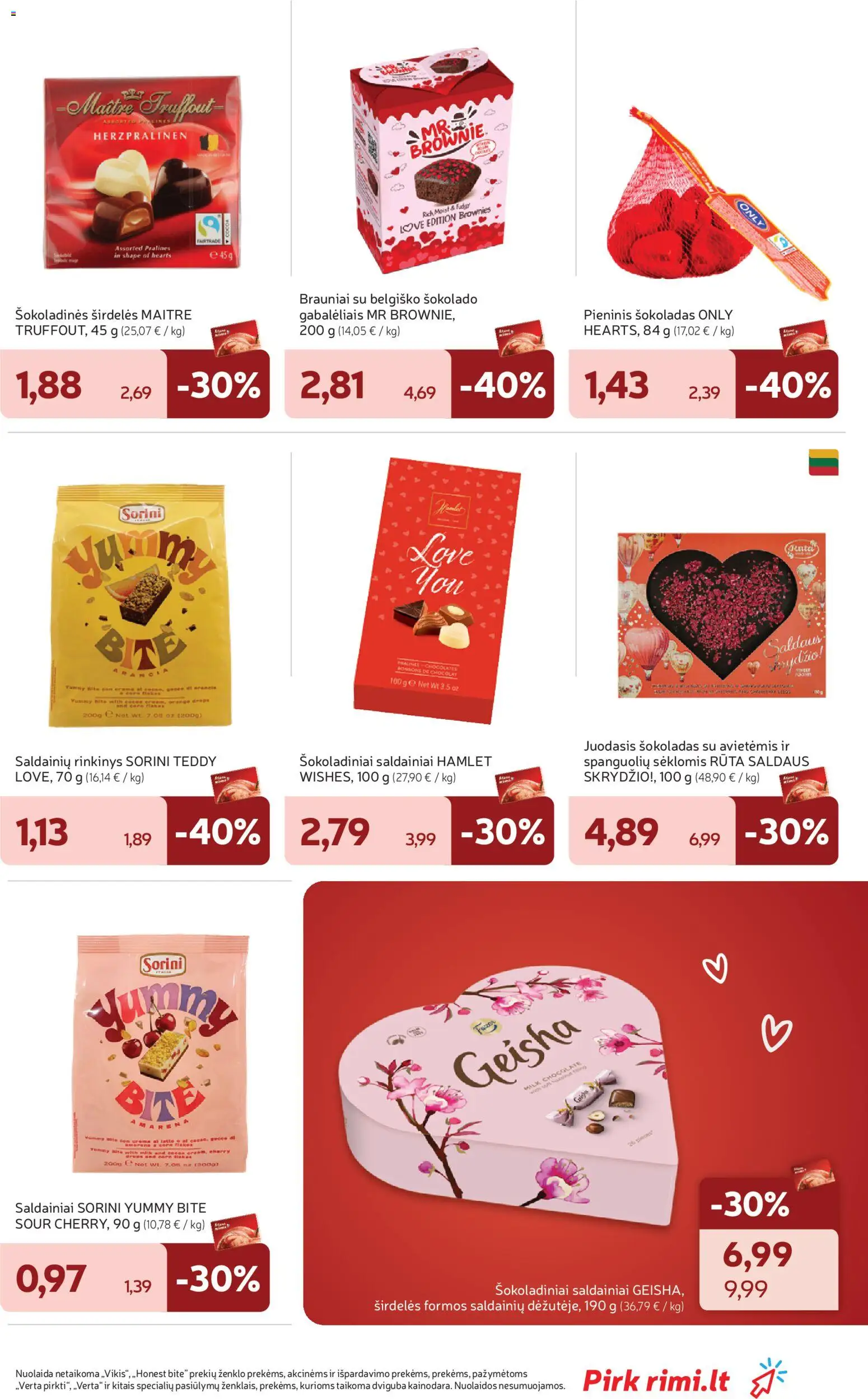 Rimi akcijos nuo 03.02.2026 | Puslapis: 9 | Prekių: Šokoladas, Saldainiai