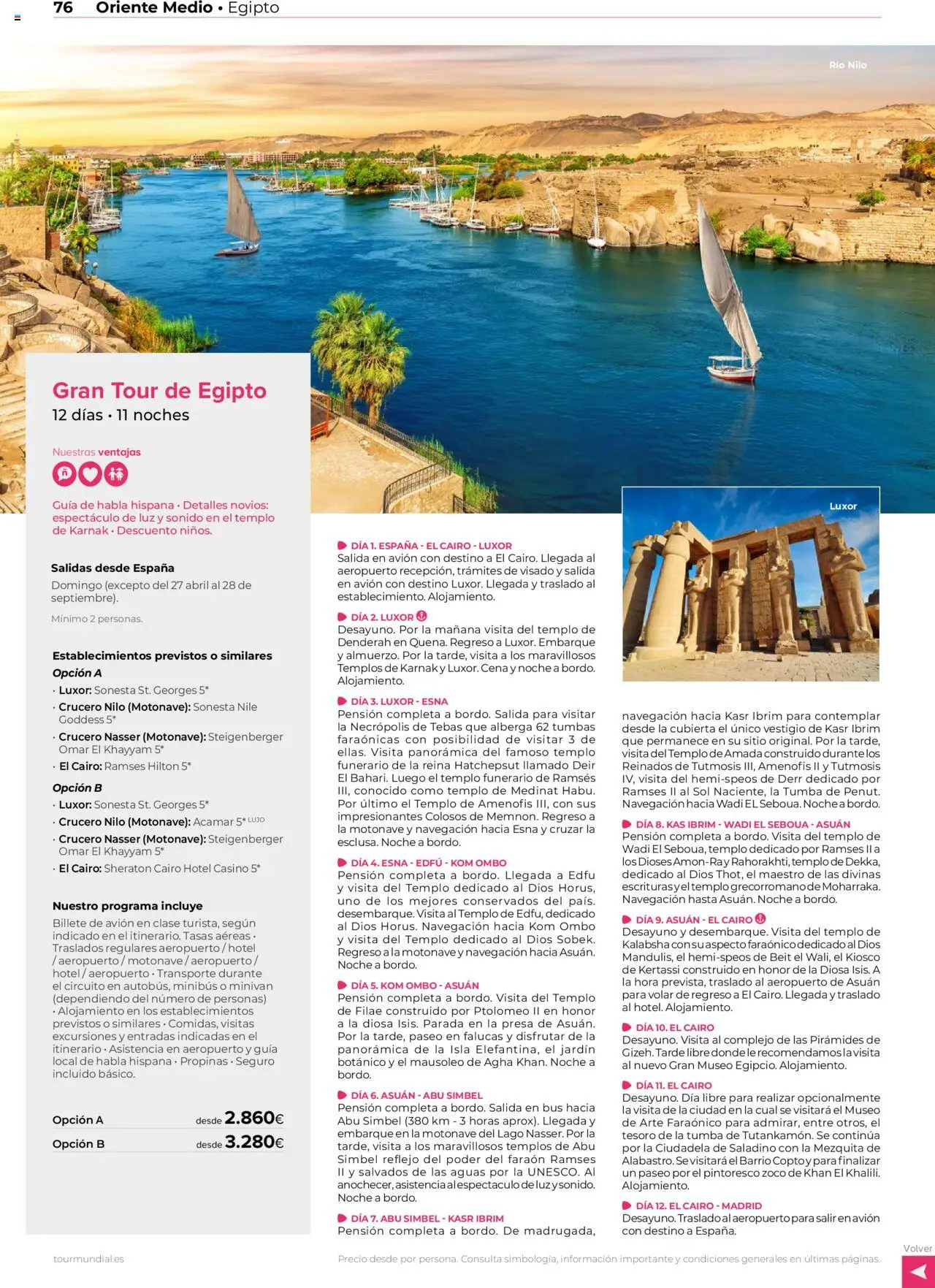 Viajes El Corte Inglés Africa y Oriente Medio │ válido desde el 01.01.2025 | Página: 76 | Productos: Navegación