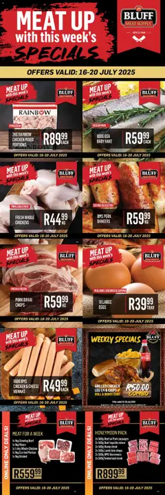 Preview of Bluff Meat Supply specials valid from 16.07.2025
