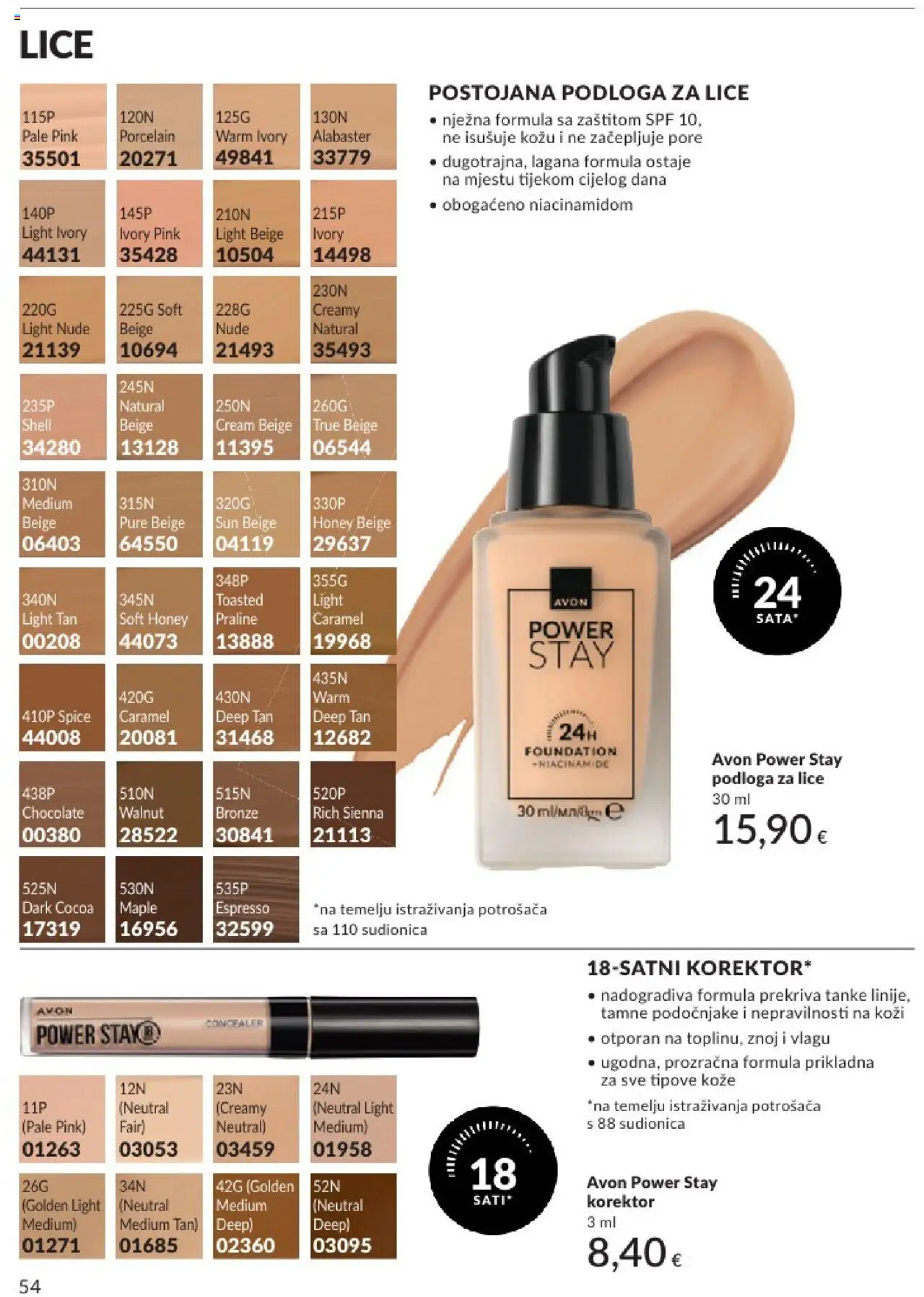 Avon katalog | vrijedi od 01.08.2025 | Stranica: 54 | Proizvodi: Praline, Concealer, Korektor