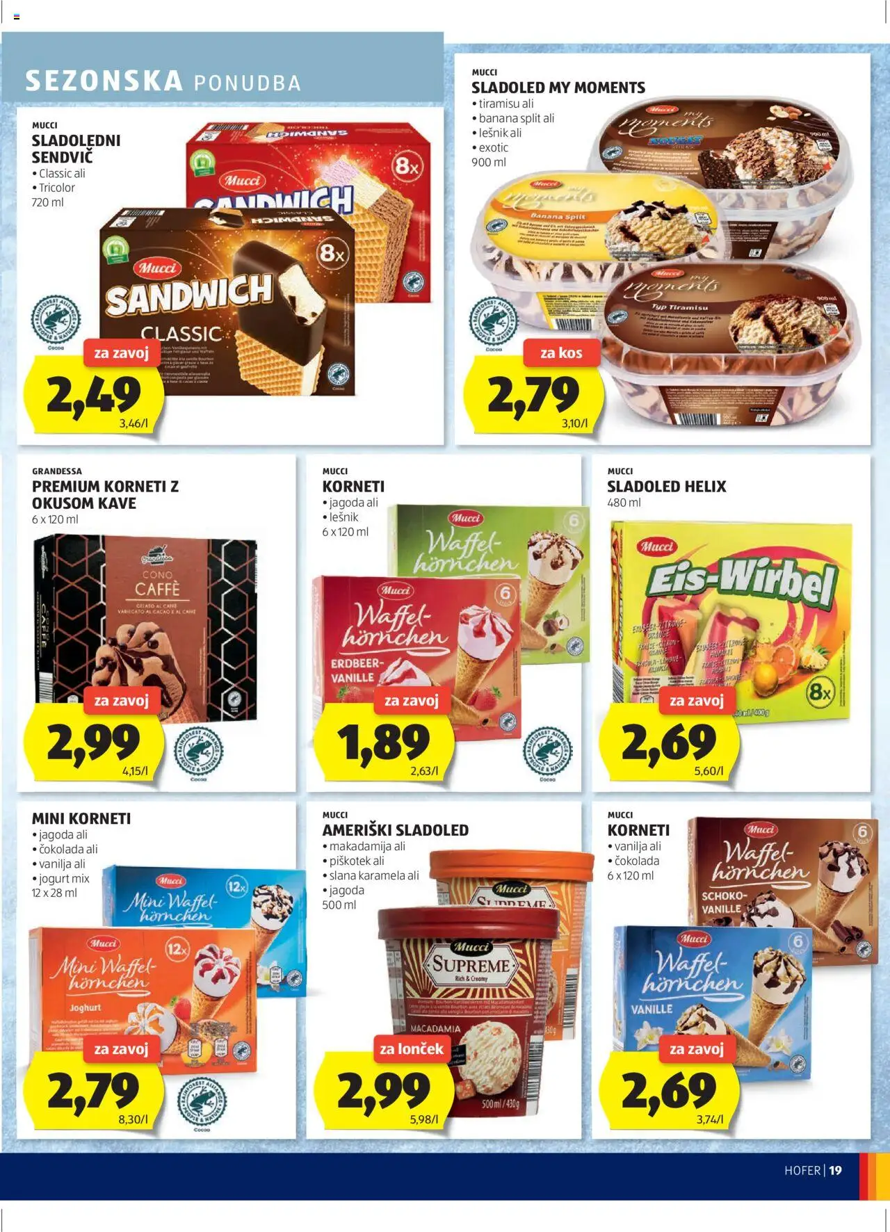Hofer SI katalog | vrijedi od 21.08.2025 | Stranica: 19 | Proizvodi: Jogurt, Čokolada, Sladoled, Karamela