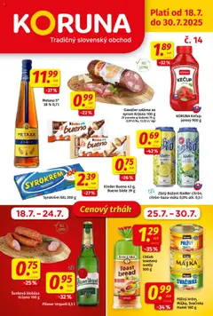 Koruna leták - náhľad platný od 18.07.2025