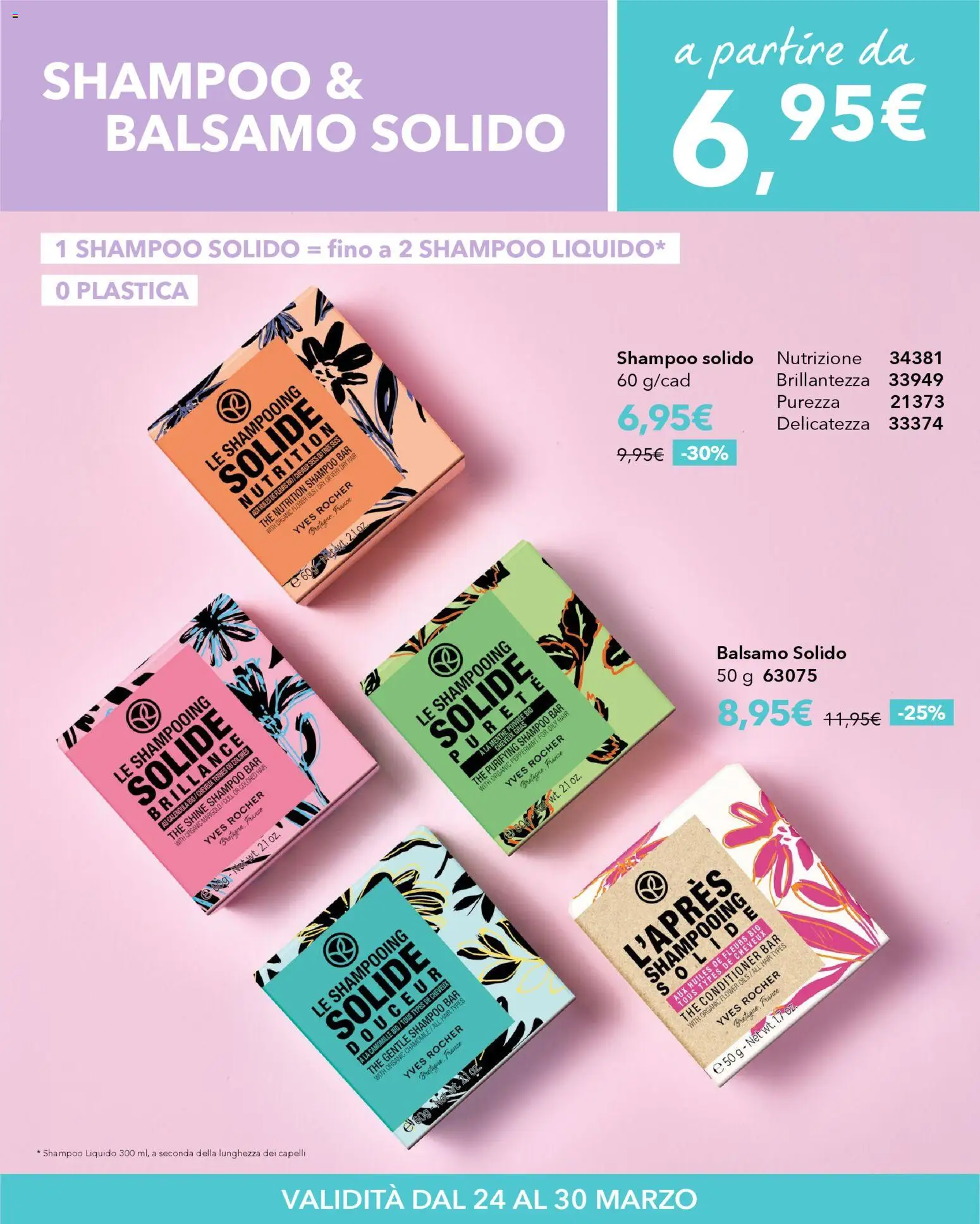 Volantino Yves Rocher del 24.03.2026 | Pagina: 5 | Prodotti: Shampoo, Balsamo, The