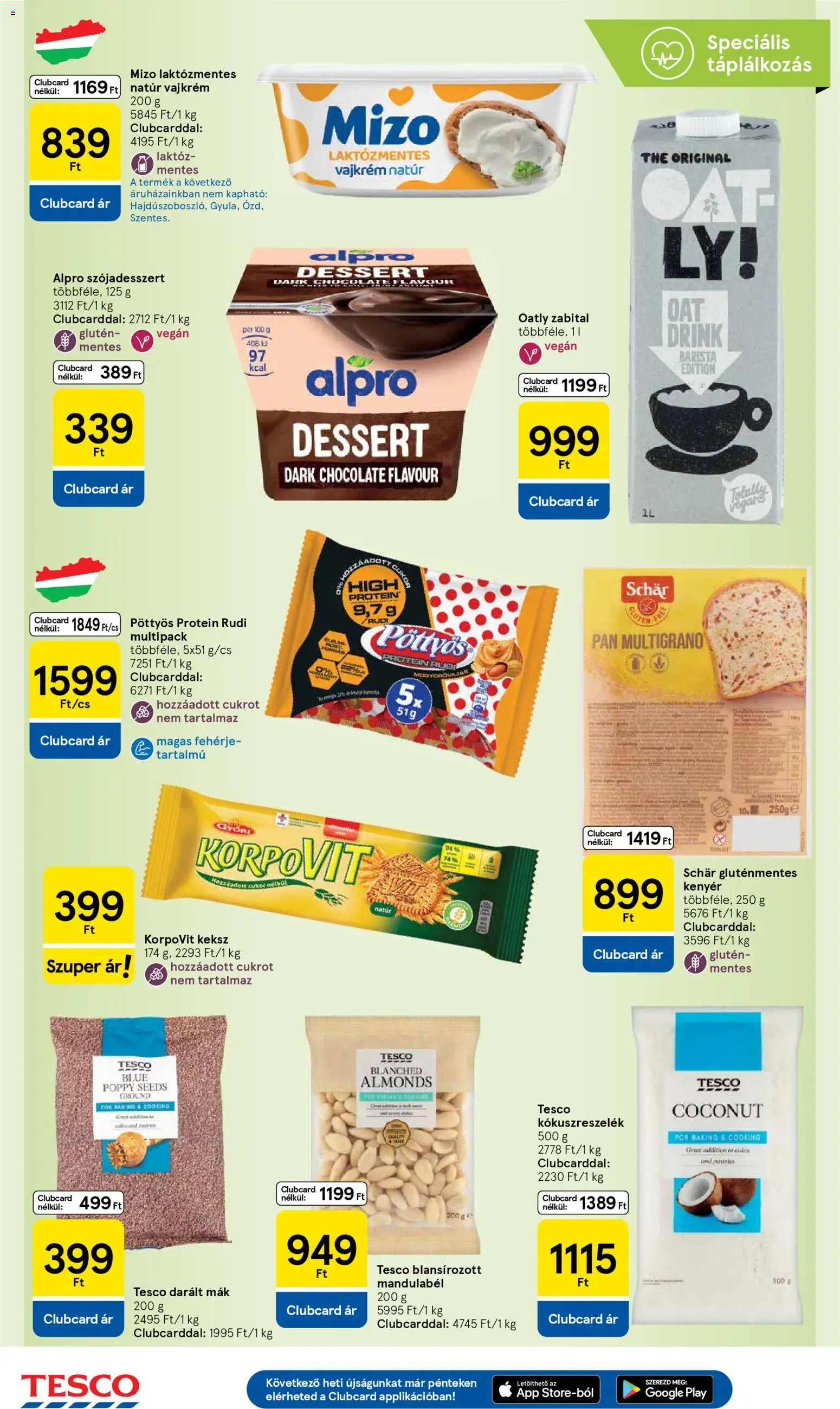 Tesco akciós ujság - amely érvényes a következő dátumtól: 12.03.2026 | Oldal: 20 | Termékek: Protein, Kenyér, Vajkrém, Keksz