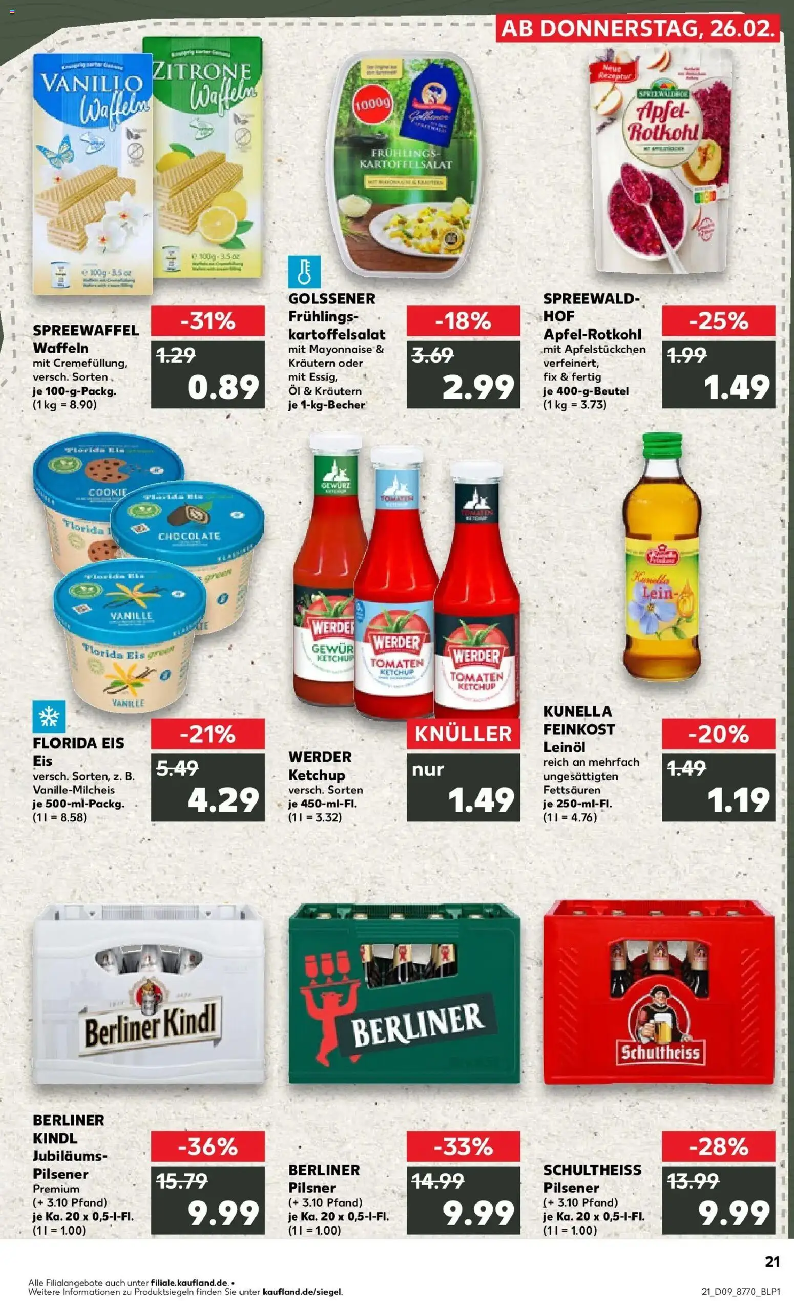 Kaufland prospekt Strausberg	 – gültig ab 26.02.2026 | Seite: 21 | Produkte: Apple, Mayonnaise, Zitrone, Eis