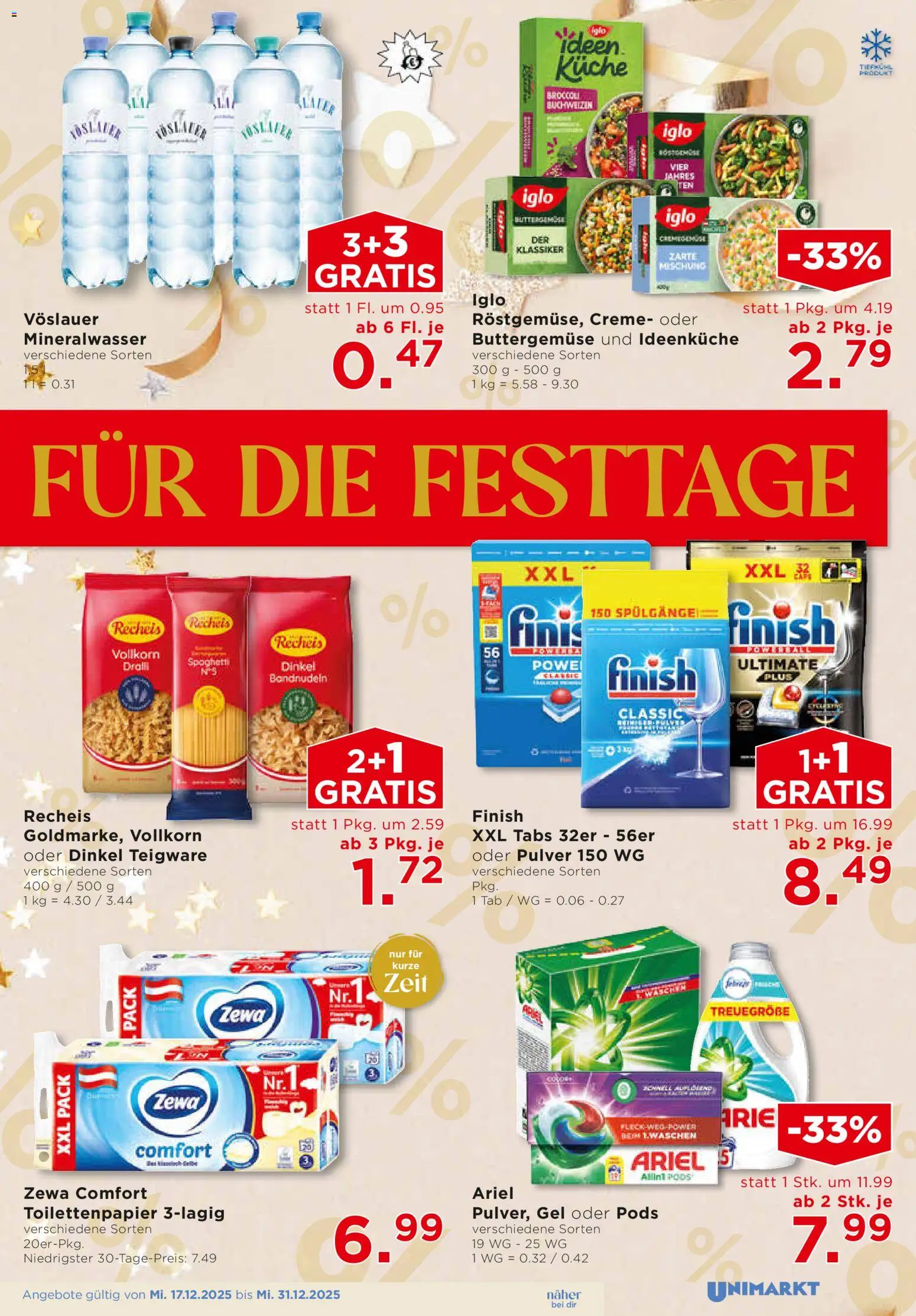 Unimarkt Flugblatt gültig ab 17.12.2025 | Seite: 5 | Produkte: Creme, Hajdina liszt