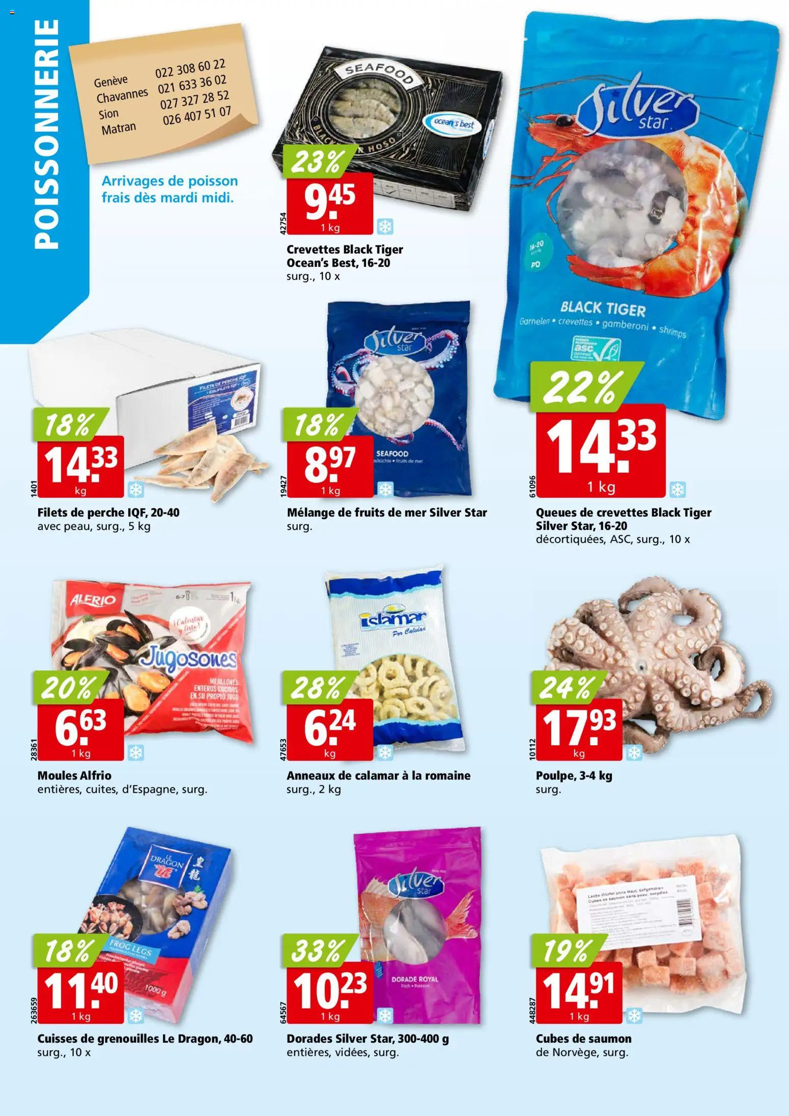 Aligro aktionen Chavannes, Matran, Genève, Sion – gültig ab 30.03.2026 | Seite: 4 | Produkte: Garnelen, Lachs