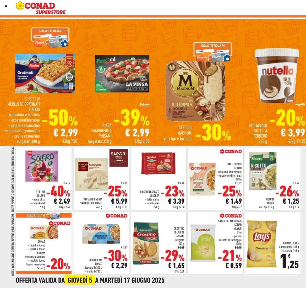 Volantino Conad del 04.06.2025 | Pagina: 28 | Prodotti: Rosmarino, Gelato, Verdure, Melanzane