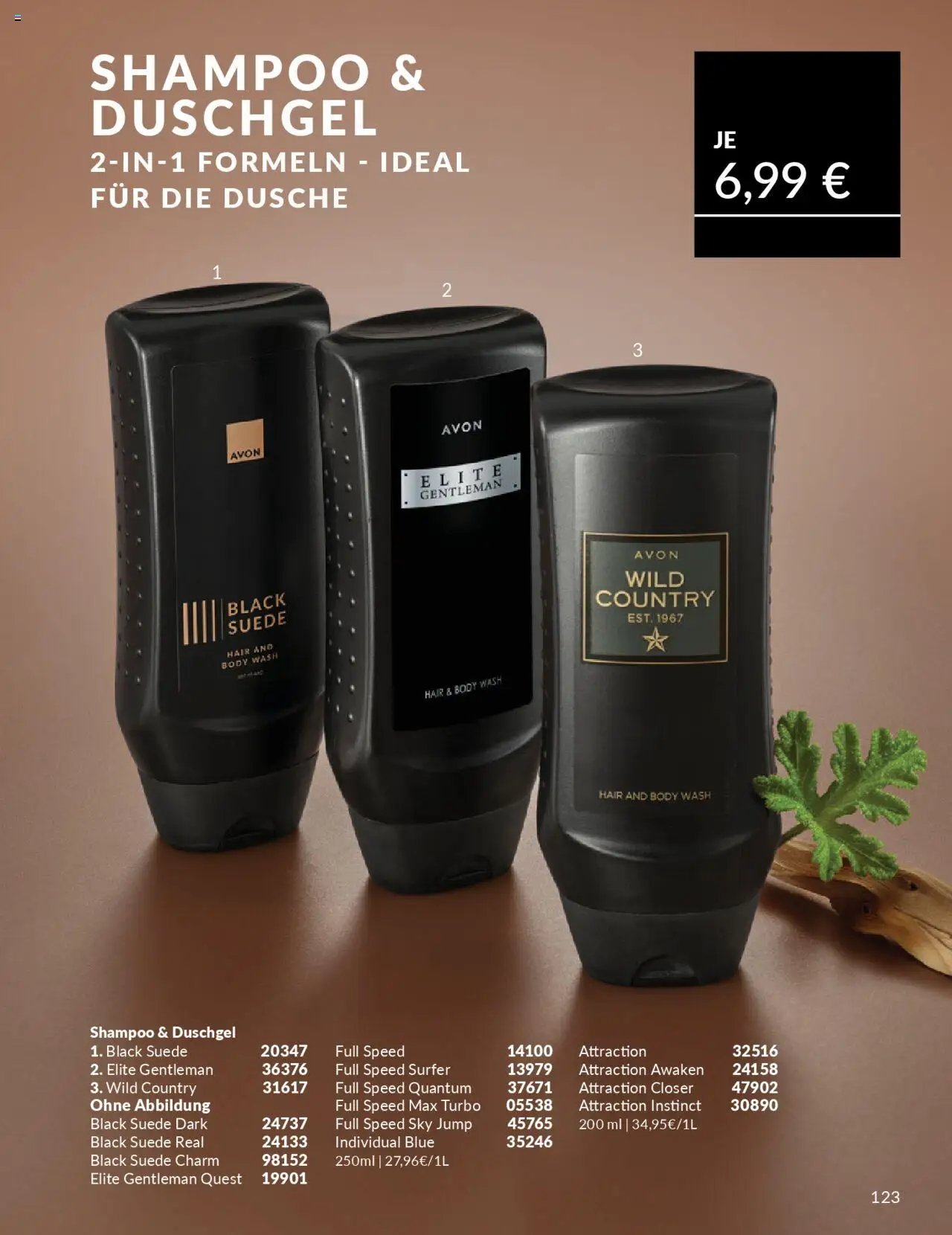 AVON Katalog Oktober 2025 – gültig ab 01.10.2025 | Seite: 125 | Produkte: Dusche, Shampoo, Duschgel