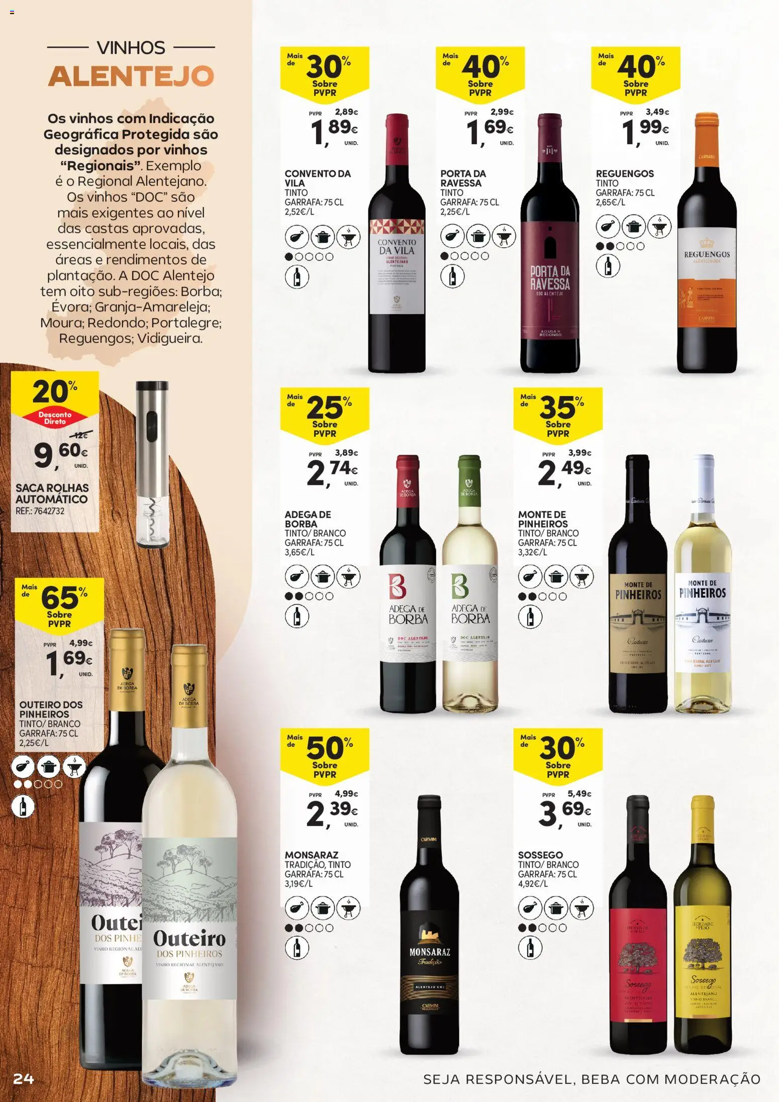 Continente - Açores Queijos, Enchidos e Vinhos │ válido de 03.02.2026 | Página: 24 | Produtos: Porta, Saca rolhas, Vinho